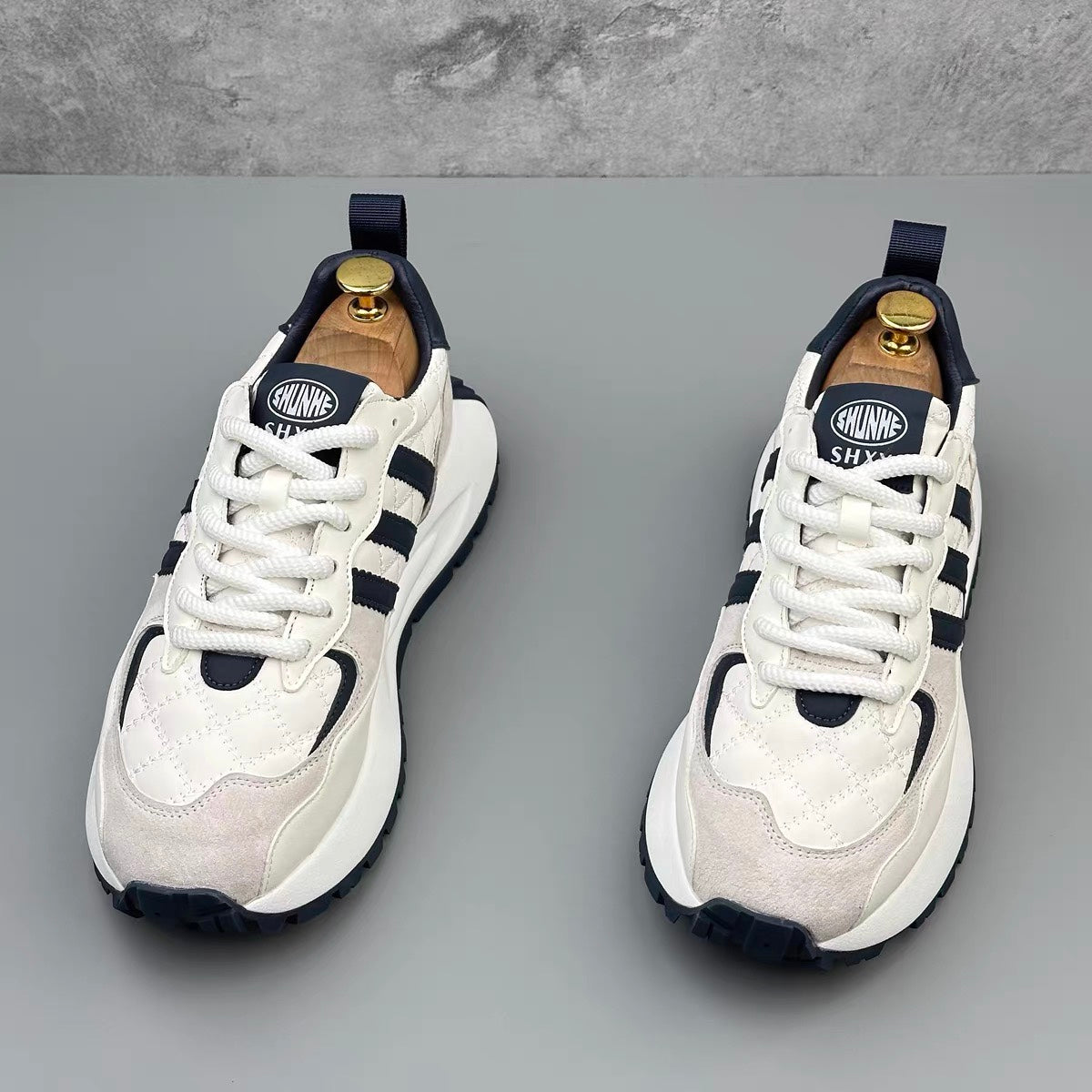 Hybriss SpliceCore White– Mikrofaserleder Sports & Casual Shoes