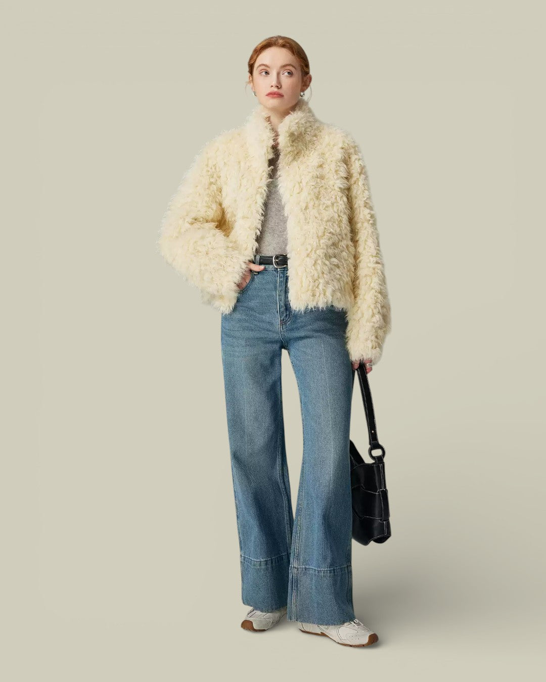 Hybriss "Elara" Industrial-Edge Eco-Fur Jacket