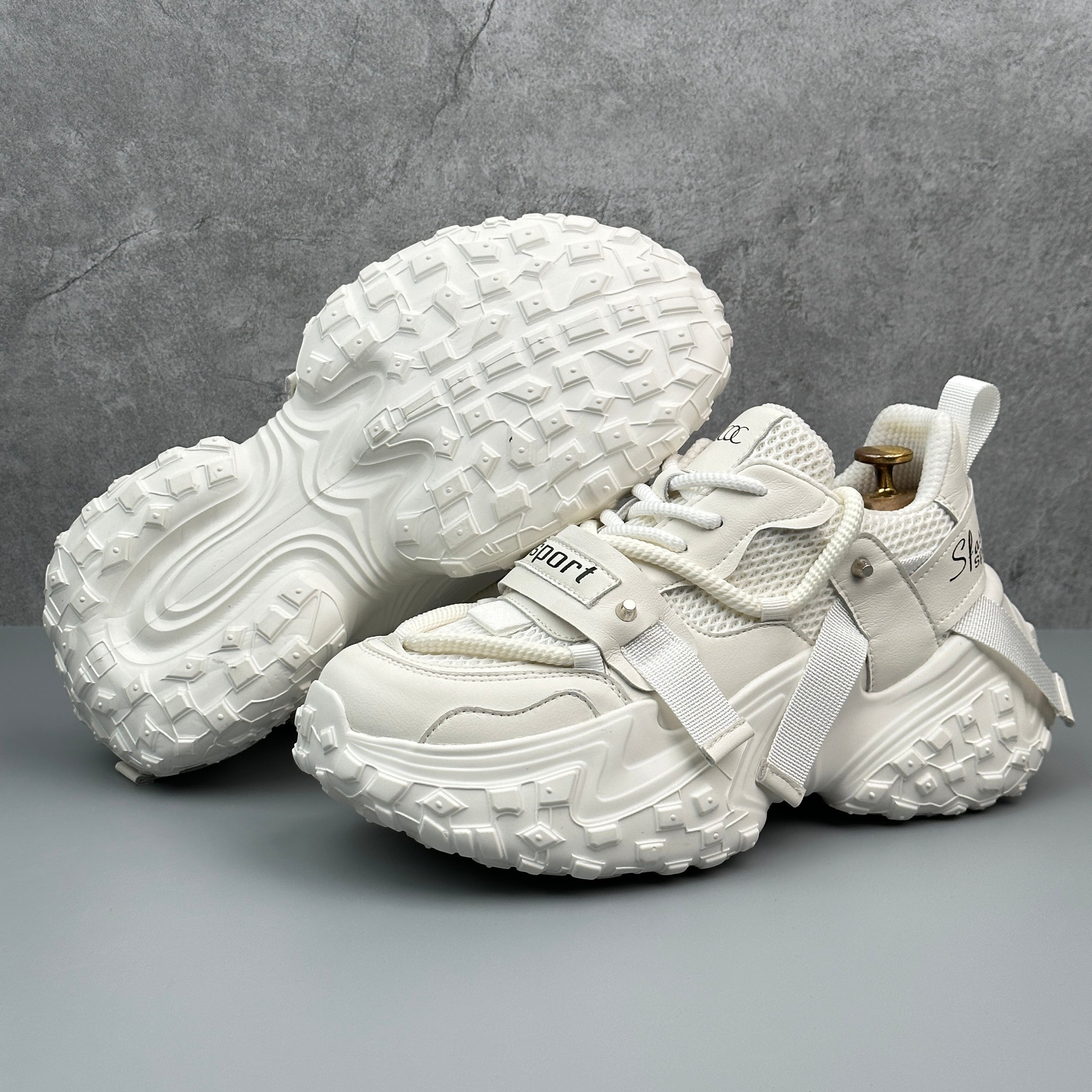 Hybriss Cabuncci WeaveLift White– Youth Dad Shoes