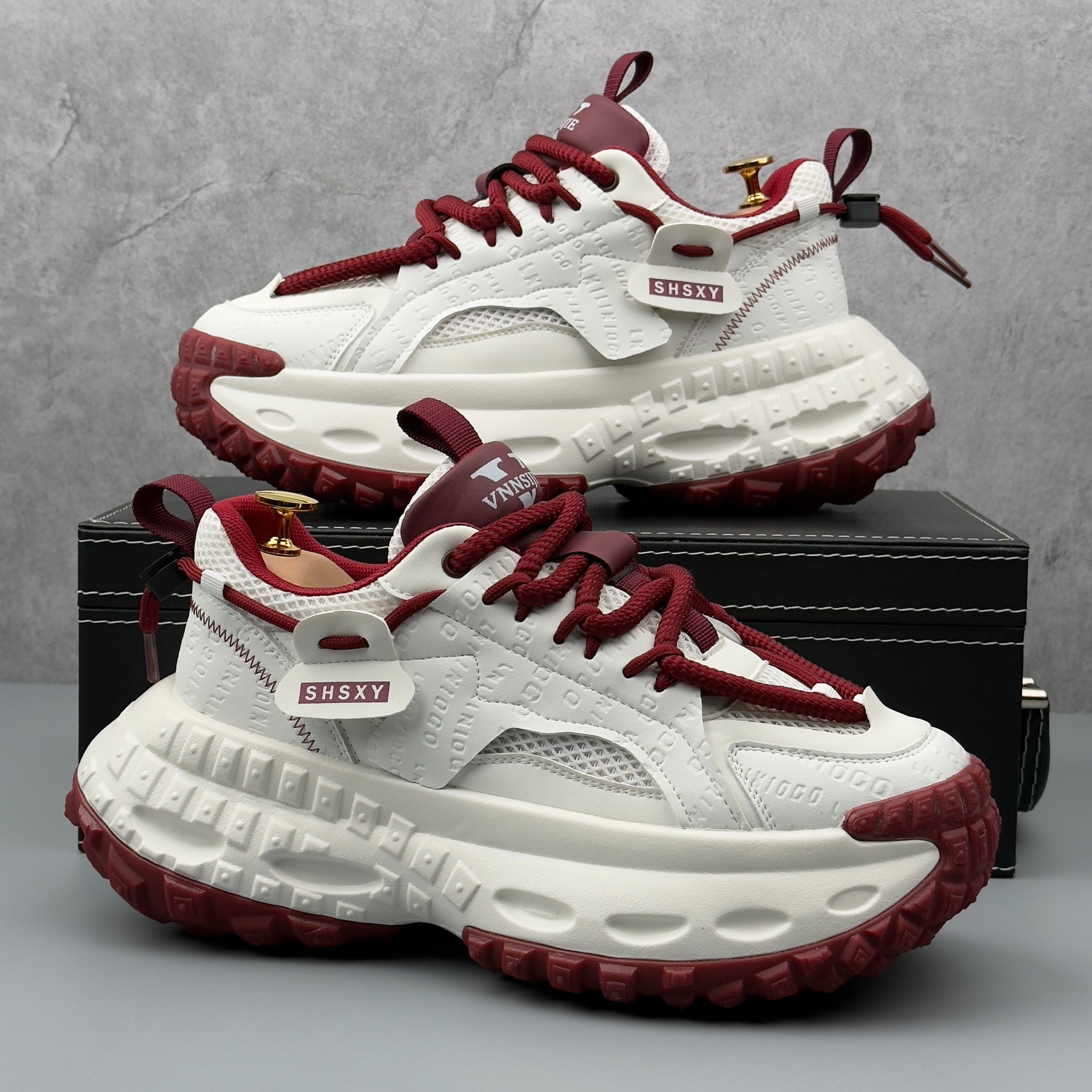 Hybriss SportWeave White Red– Sporty Dad Shoes