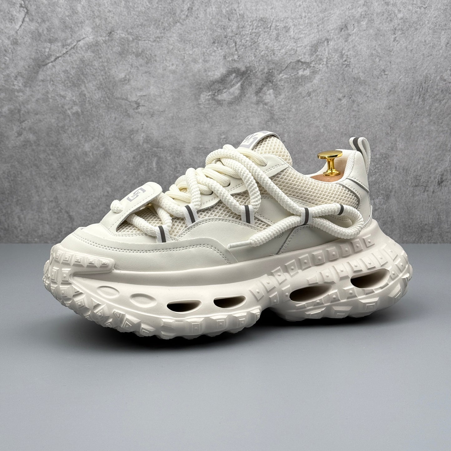 Hybriss Rope-Harness 3D Hollow Chunky Platform Sneaker