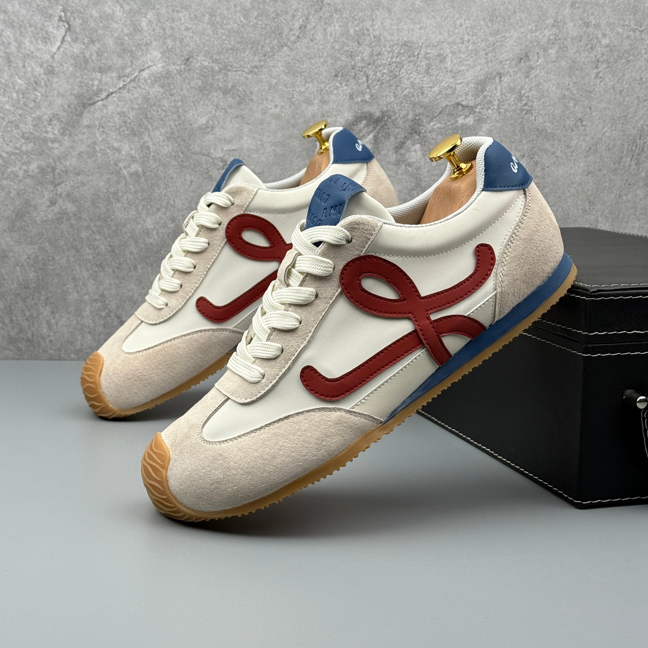 Hybriss LightCore Blue Red– Leichte Stoff‑Sneaker