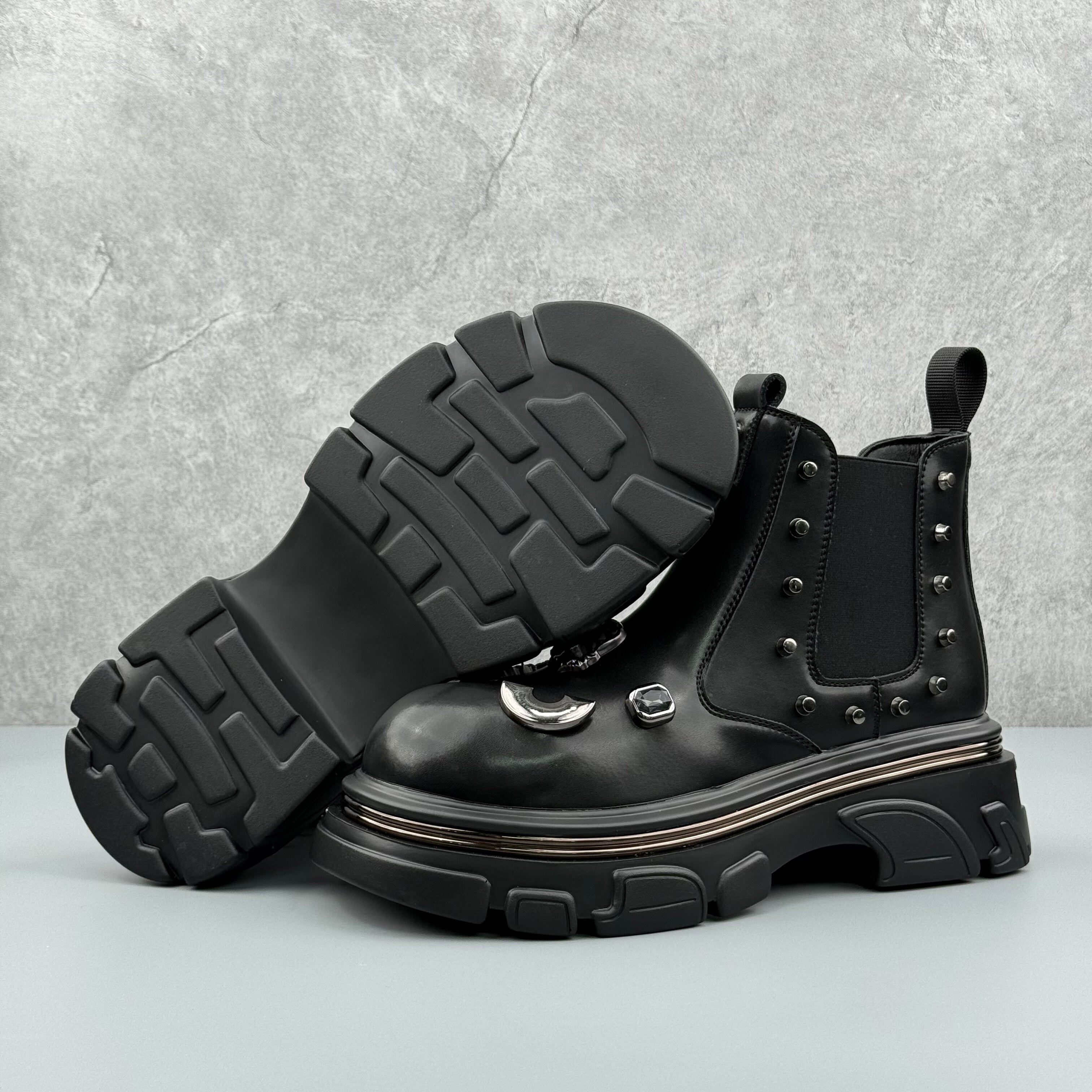 Hybriss Ironclad– Metallische Martin Boots
