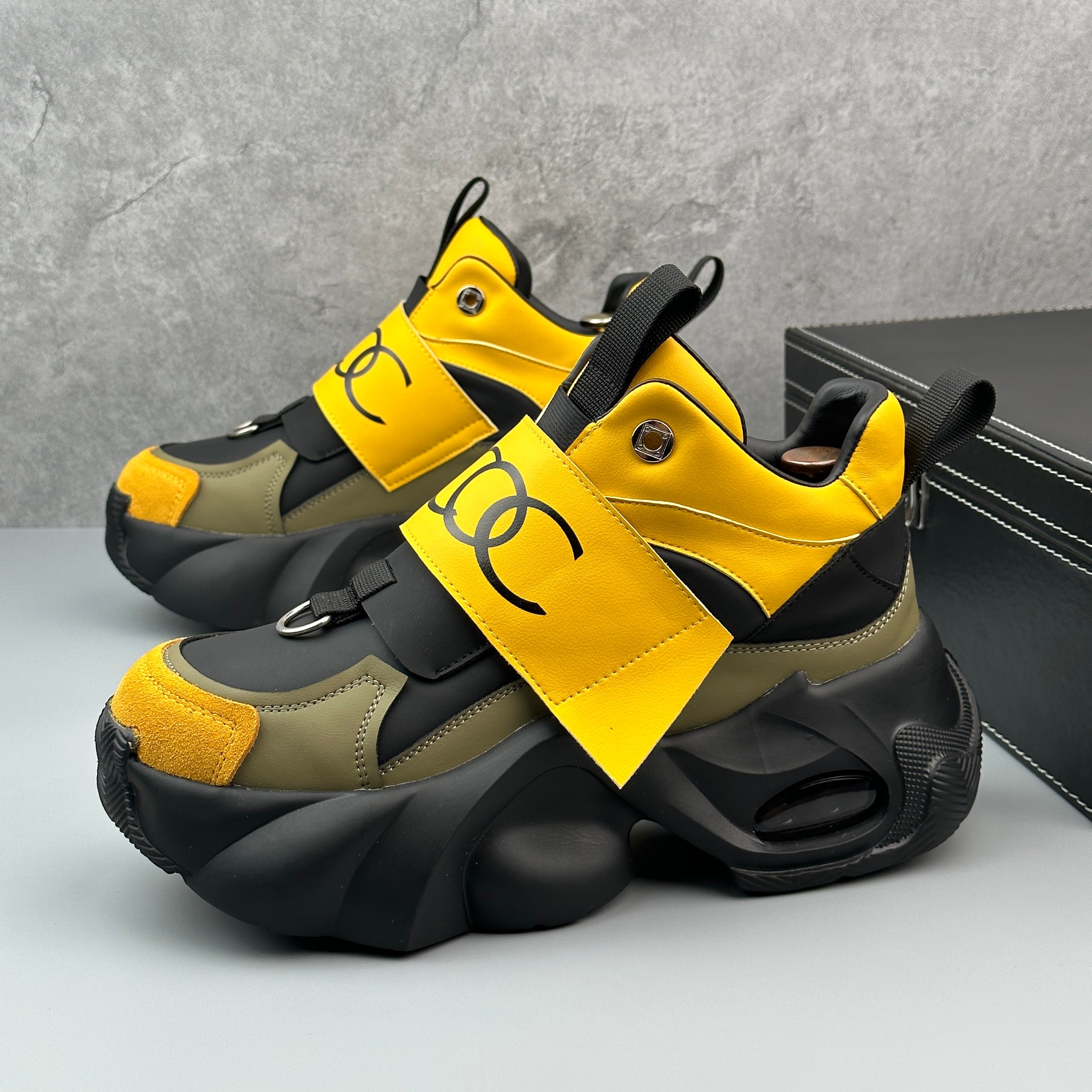 Hybriss MetalCore Black Yellow– Youth Winter Dad Shoes