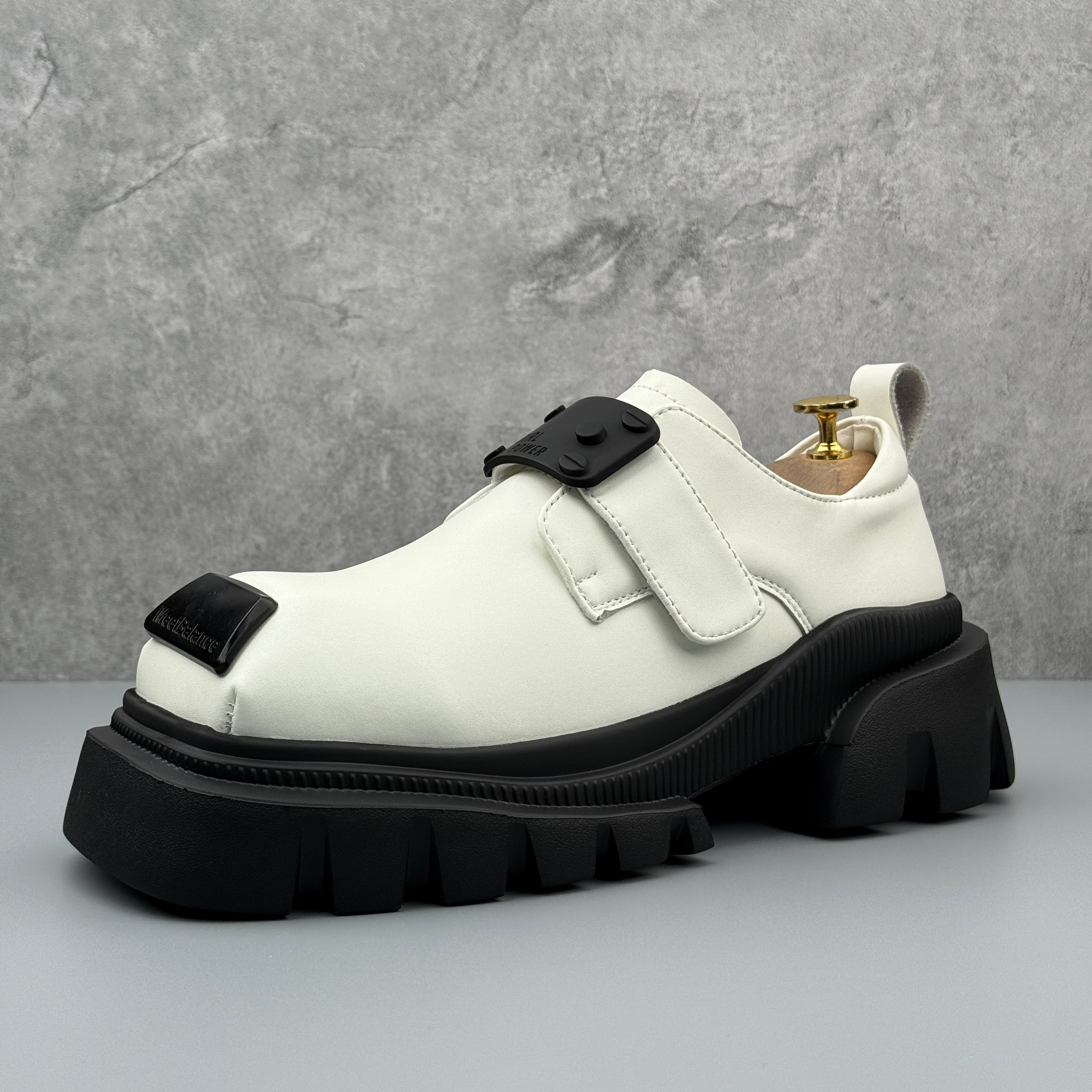 Hybriss Axis White– Casual Leather Shoes