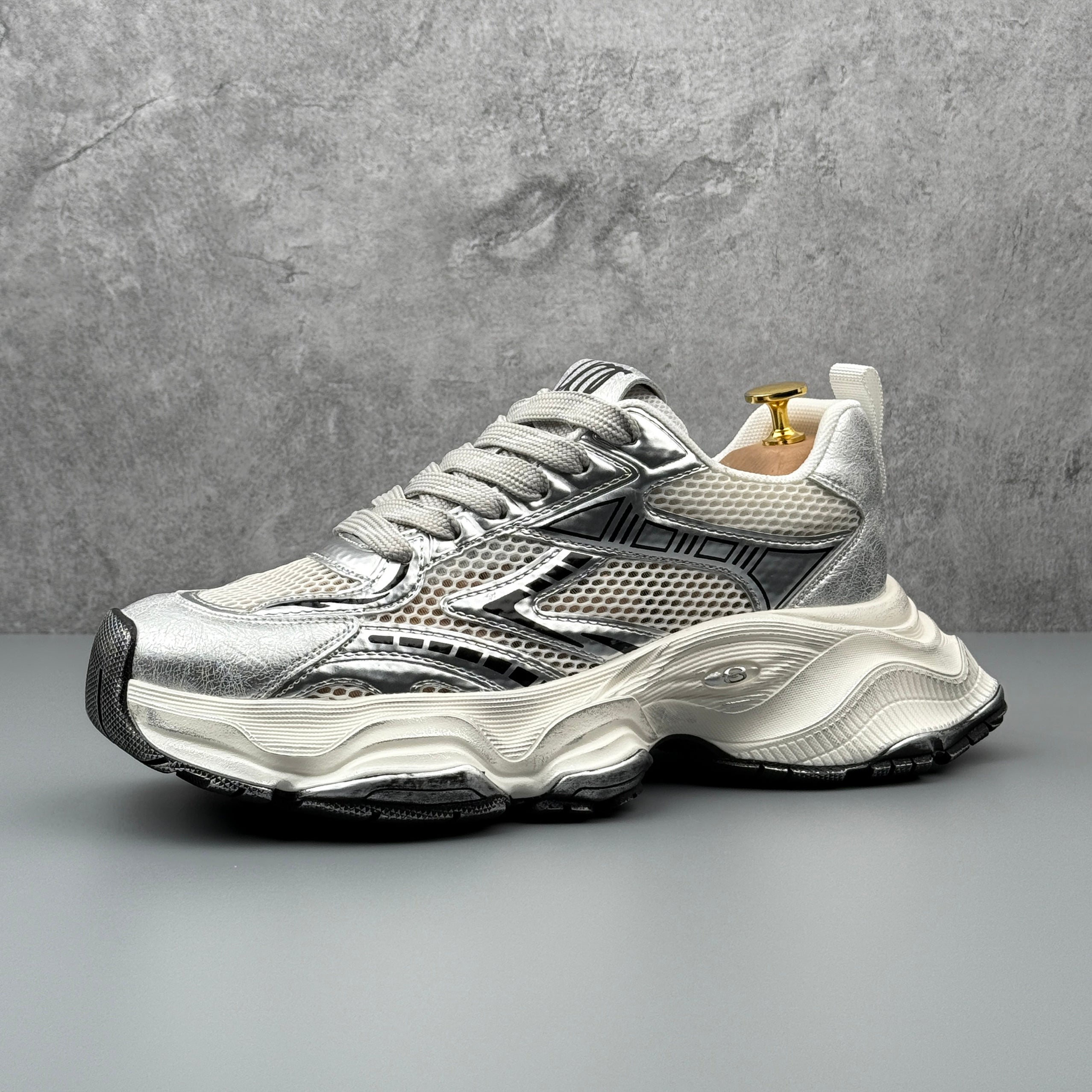 Hybriss UCOC AirFlex Silver– Youth Casual Dad Shoes