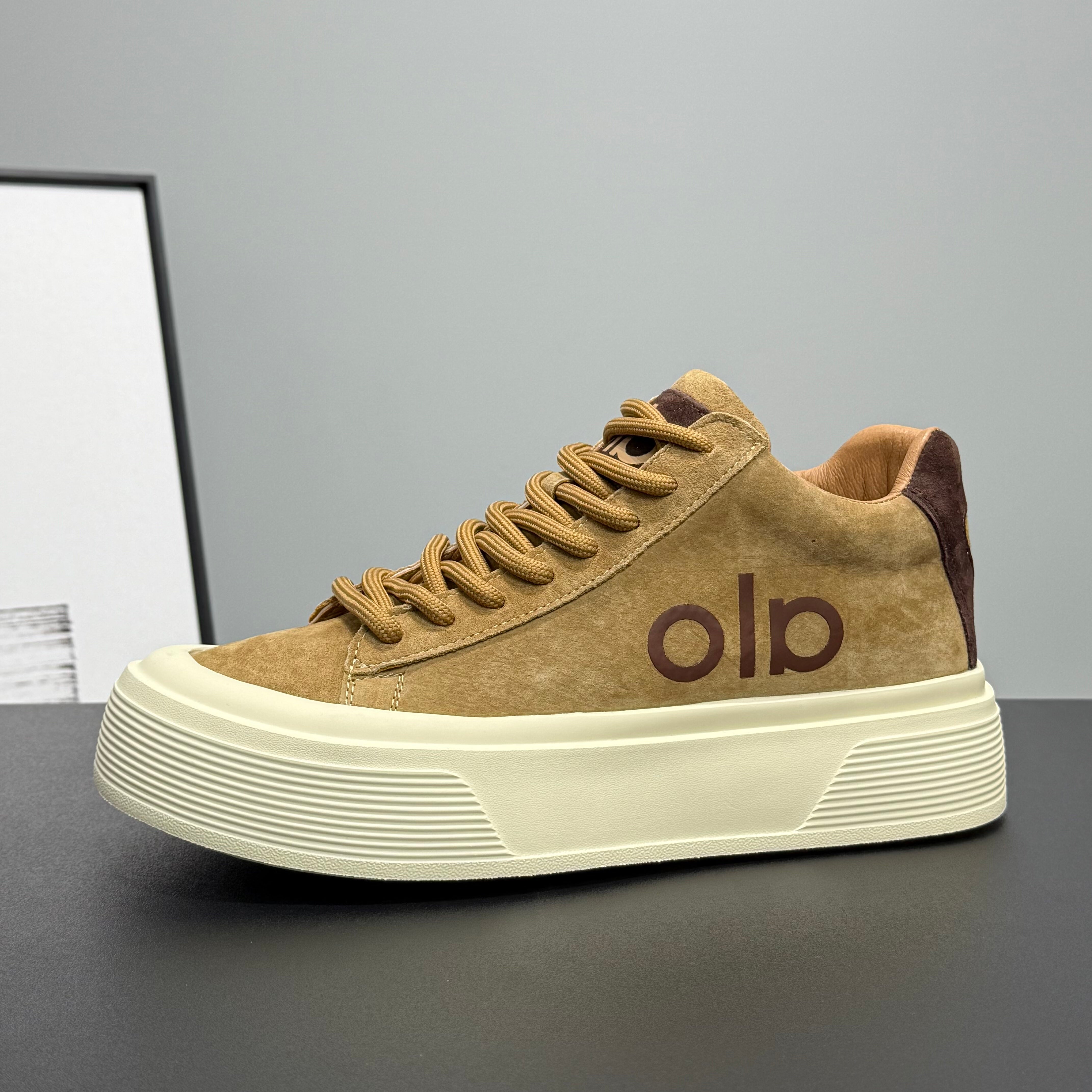 Hybriss WinterCore Camel– Stoff & Nubukleder Sneakers