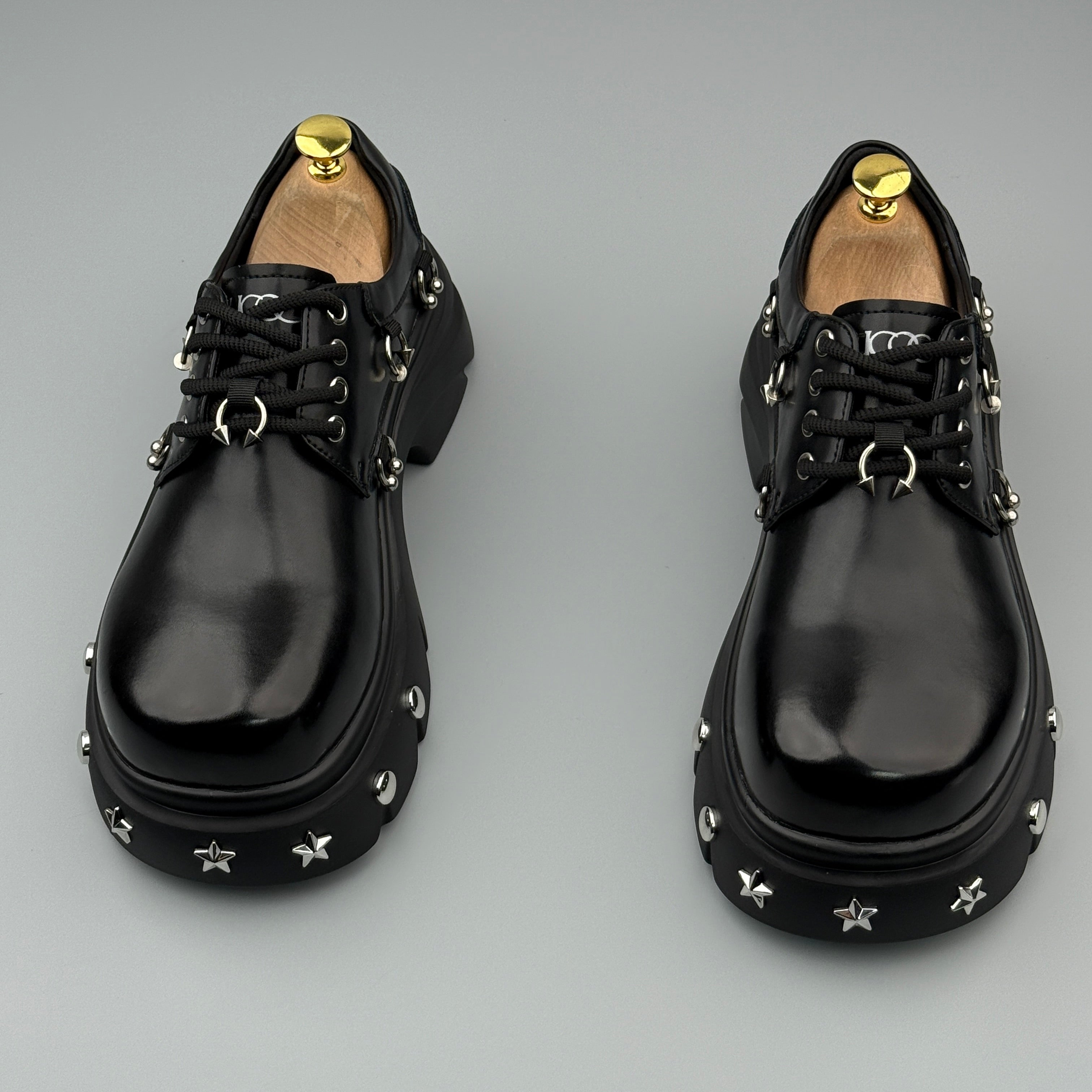 Hybriss Alloy Black– Youth Casual Leather Shoes