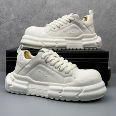 Hybriss SimpleStitch White– PU & Mikrofaserleder Sommer-Sneakers