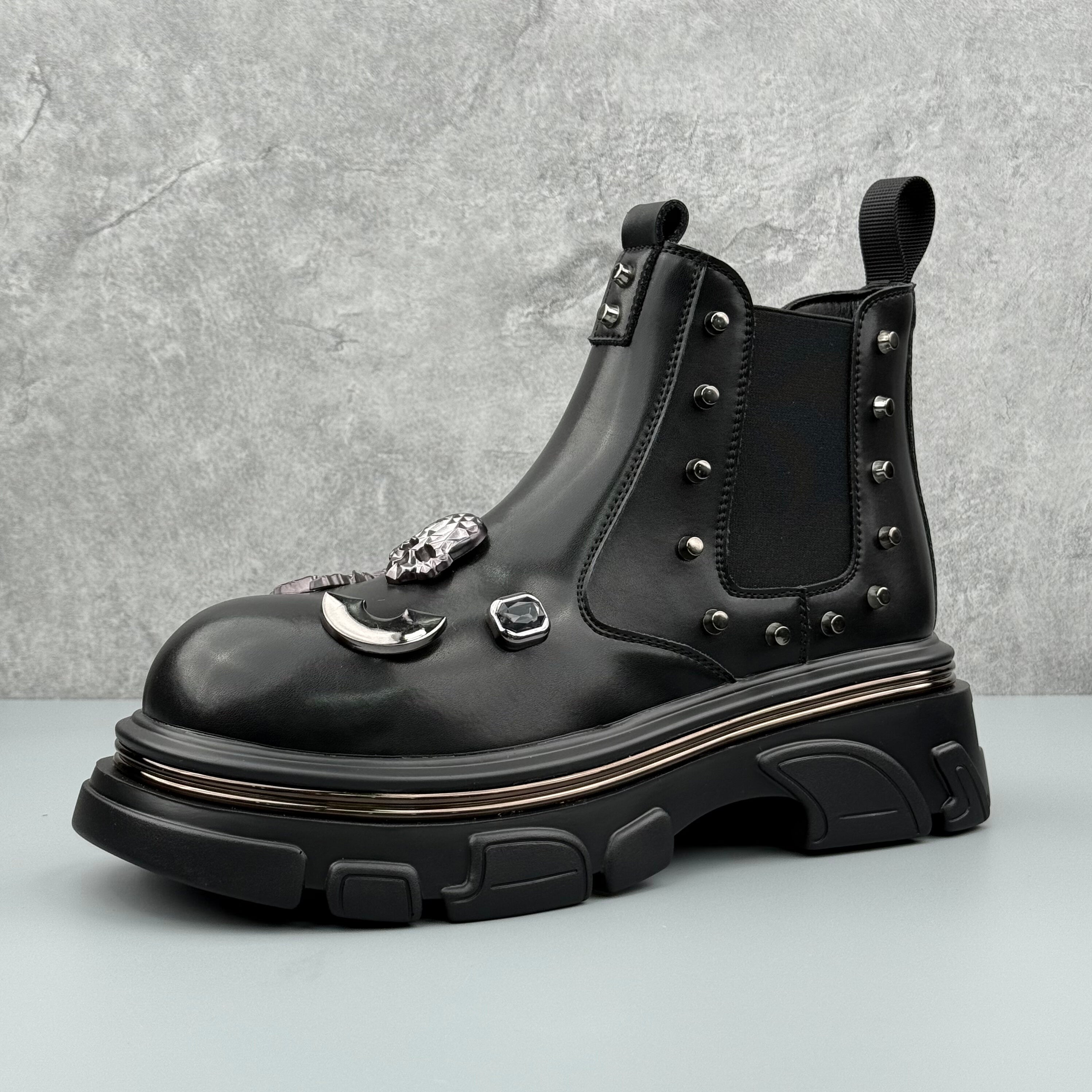 Hybriss Ironclad– Metallische Martin Boots