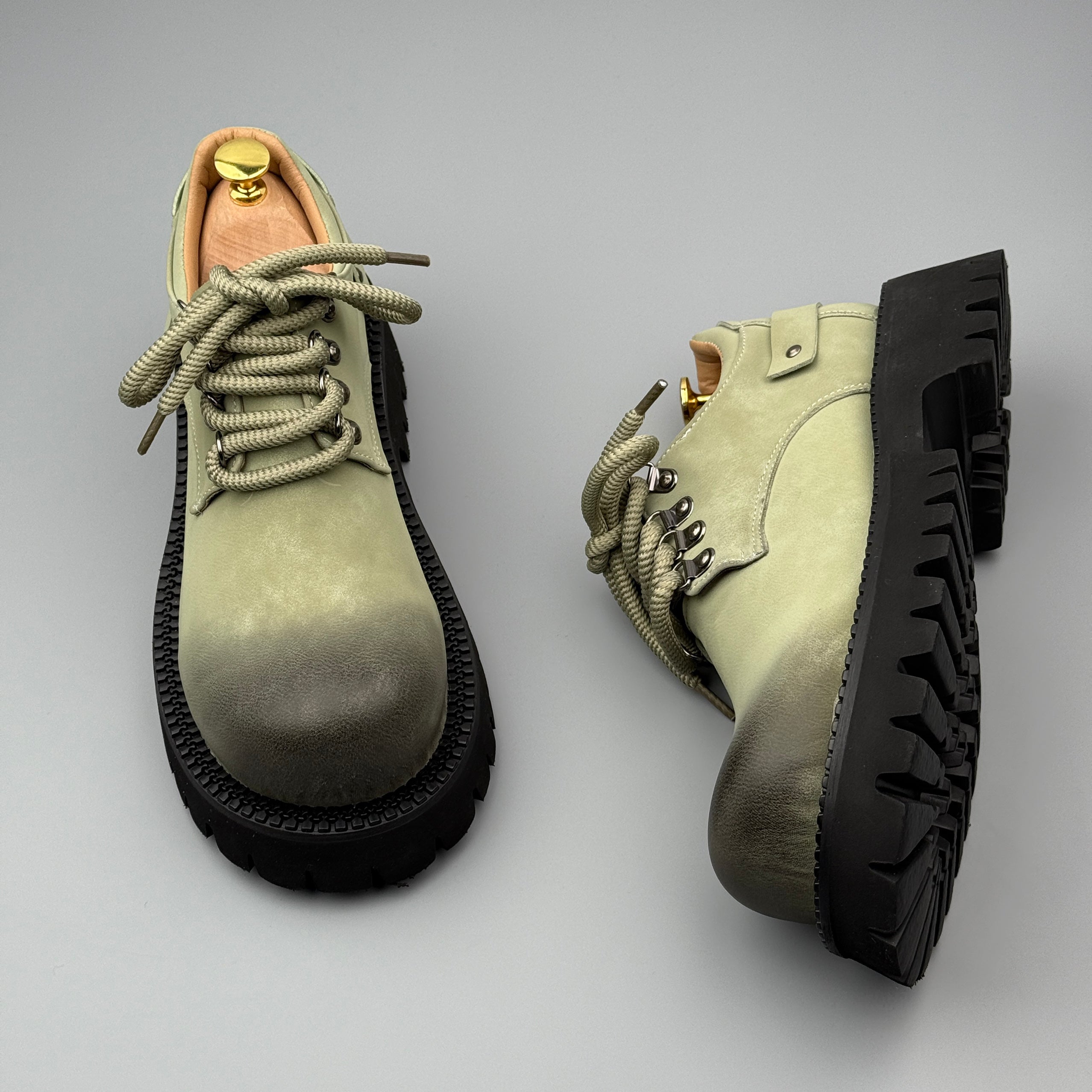 Hybriss Flux Green– Color Blocking Cargo Shoes