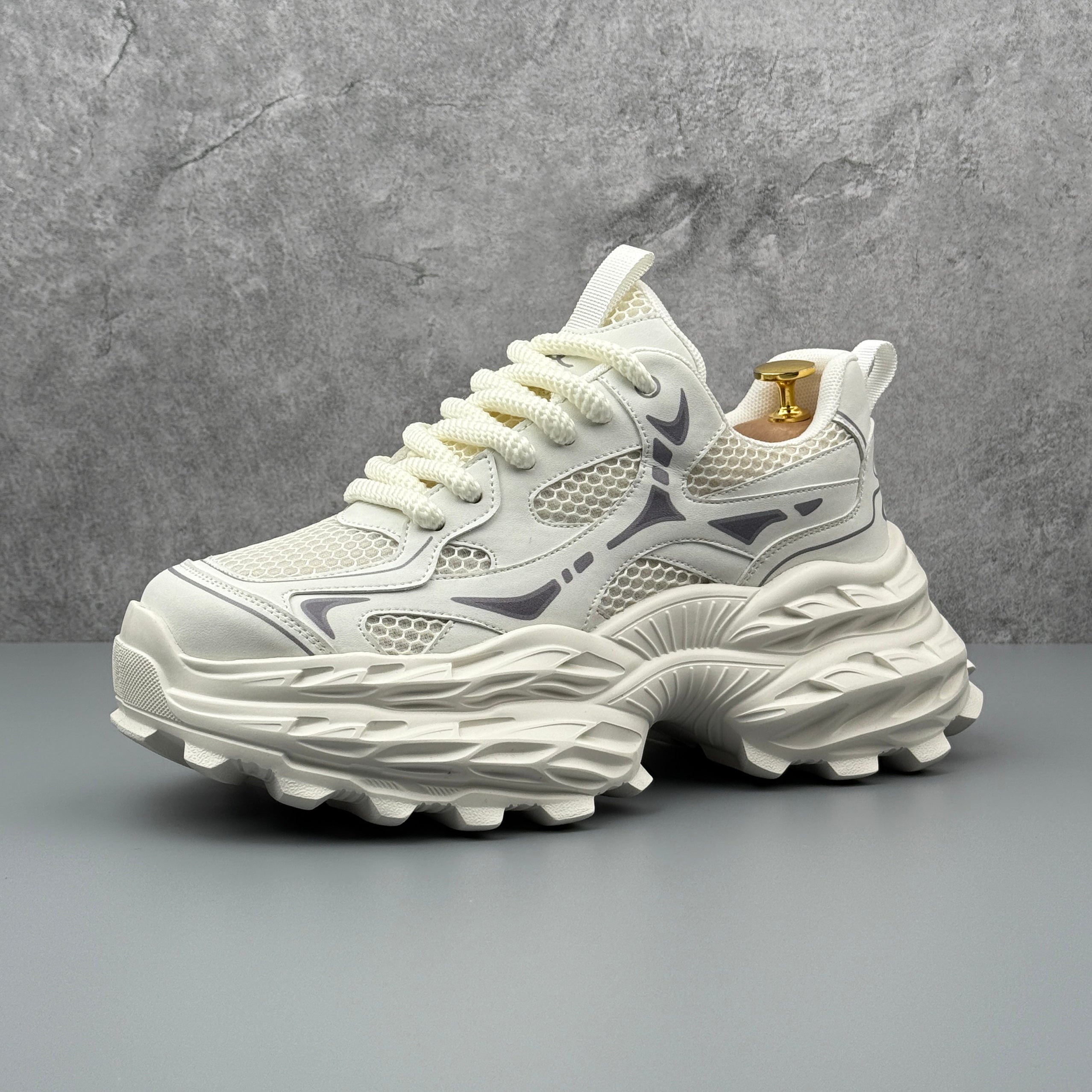 Hybriss ElevateCore White– Youth Casual Dad Shoes