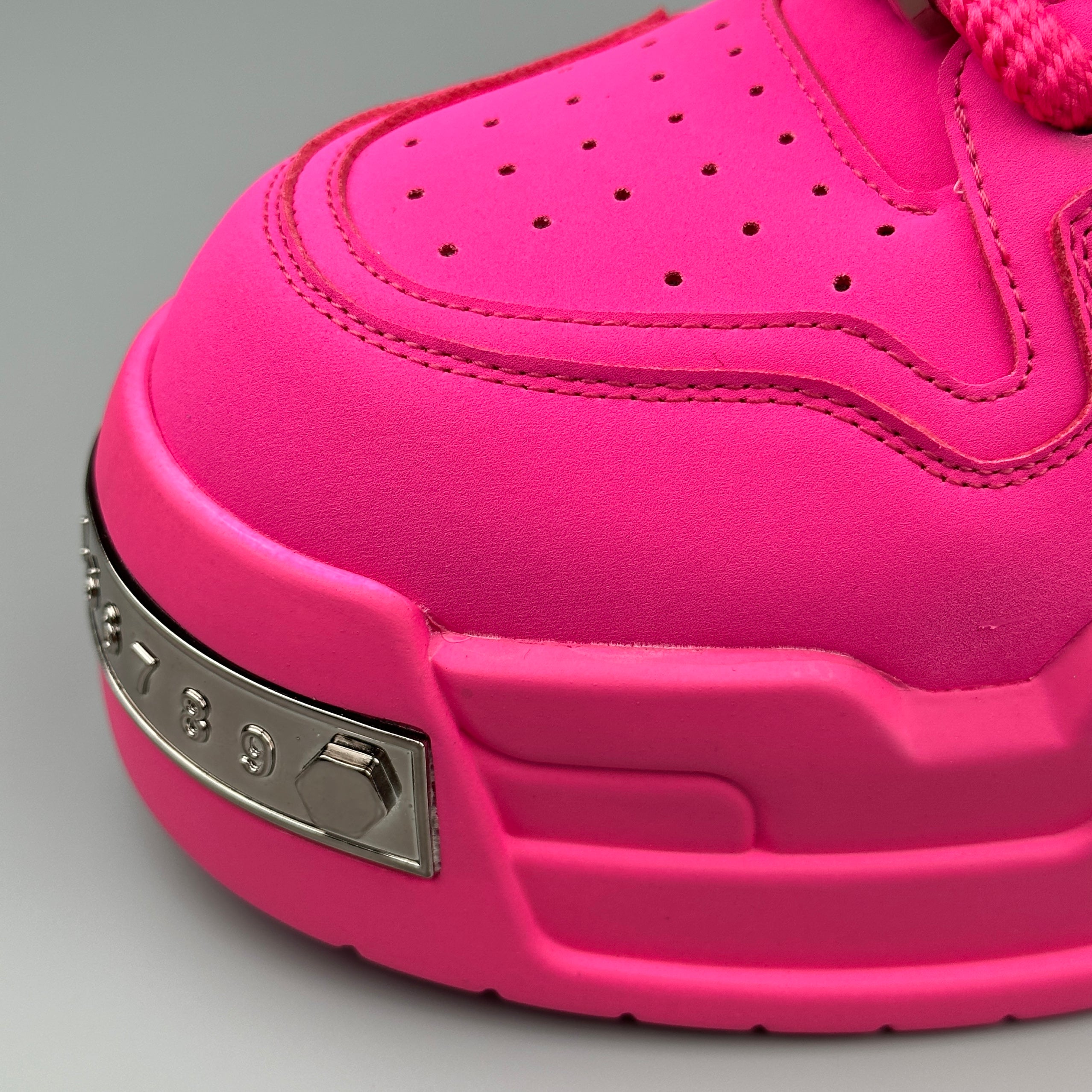 Hybriss MetalCore Pink– Microfiber Leather Sneakers