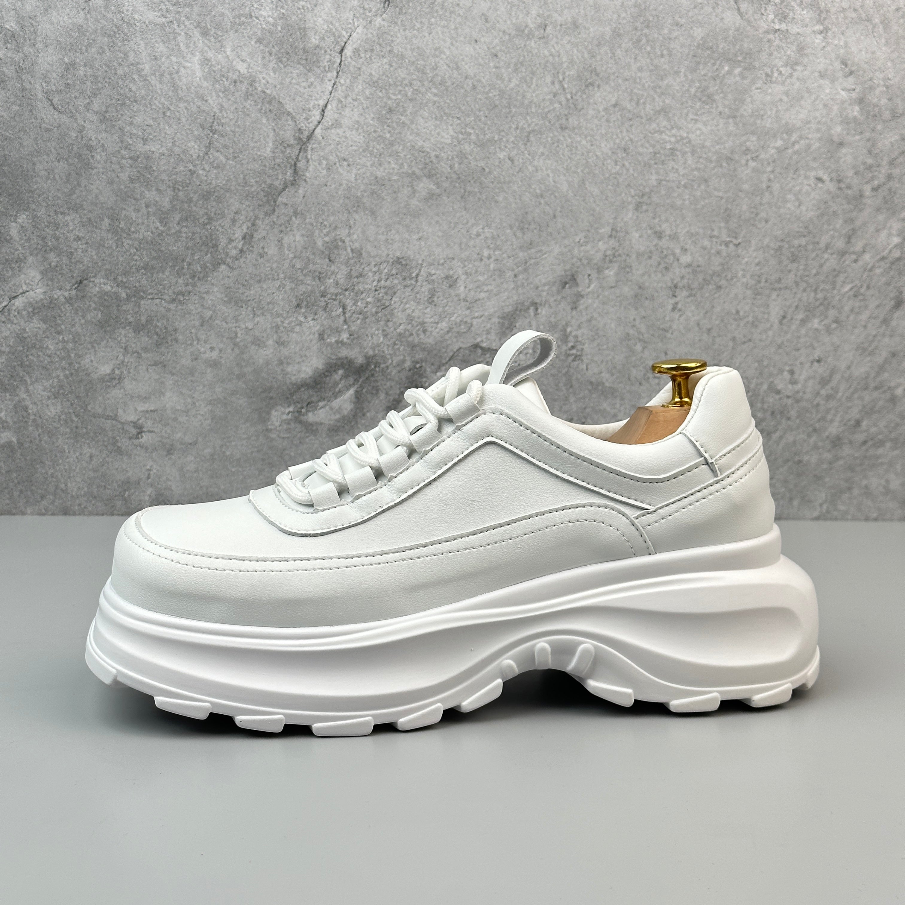 Hybriss CoreLift – Microfiber Leather Dad Shoes