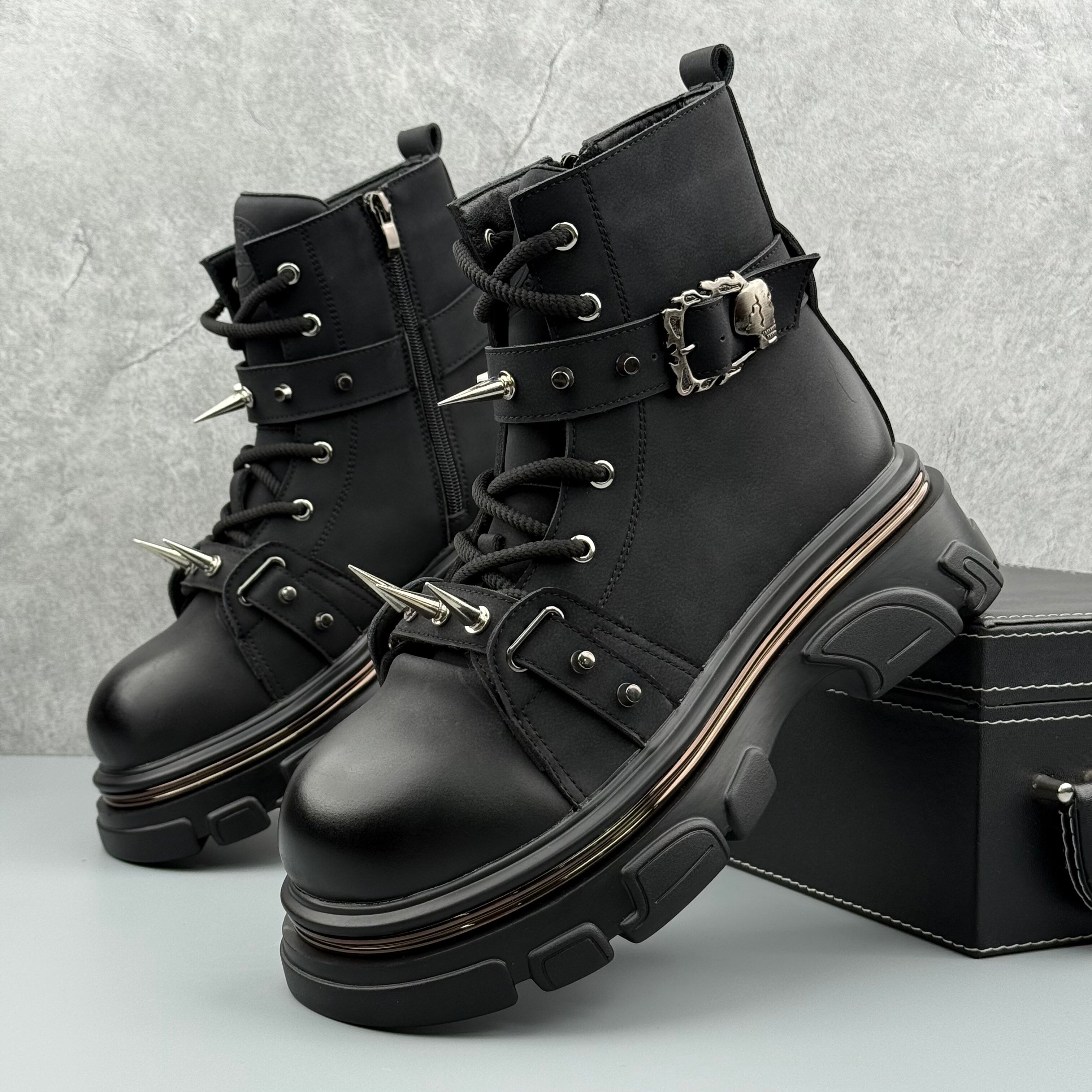 Hybriss Rampart– Retro Silber Martin Boots