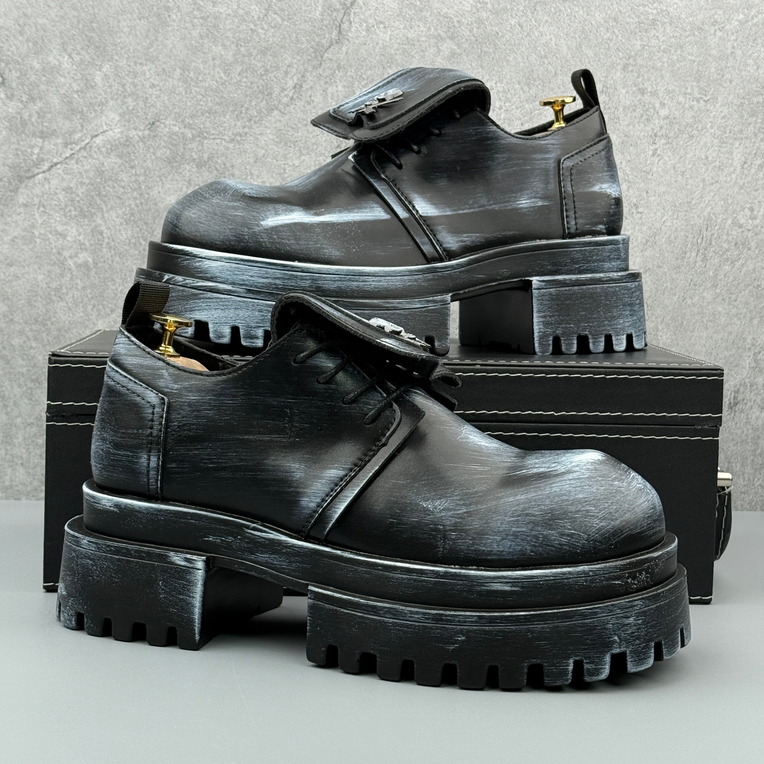 Hybriss Lumin Wipe white– Leisure Casual Leather Shoes