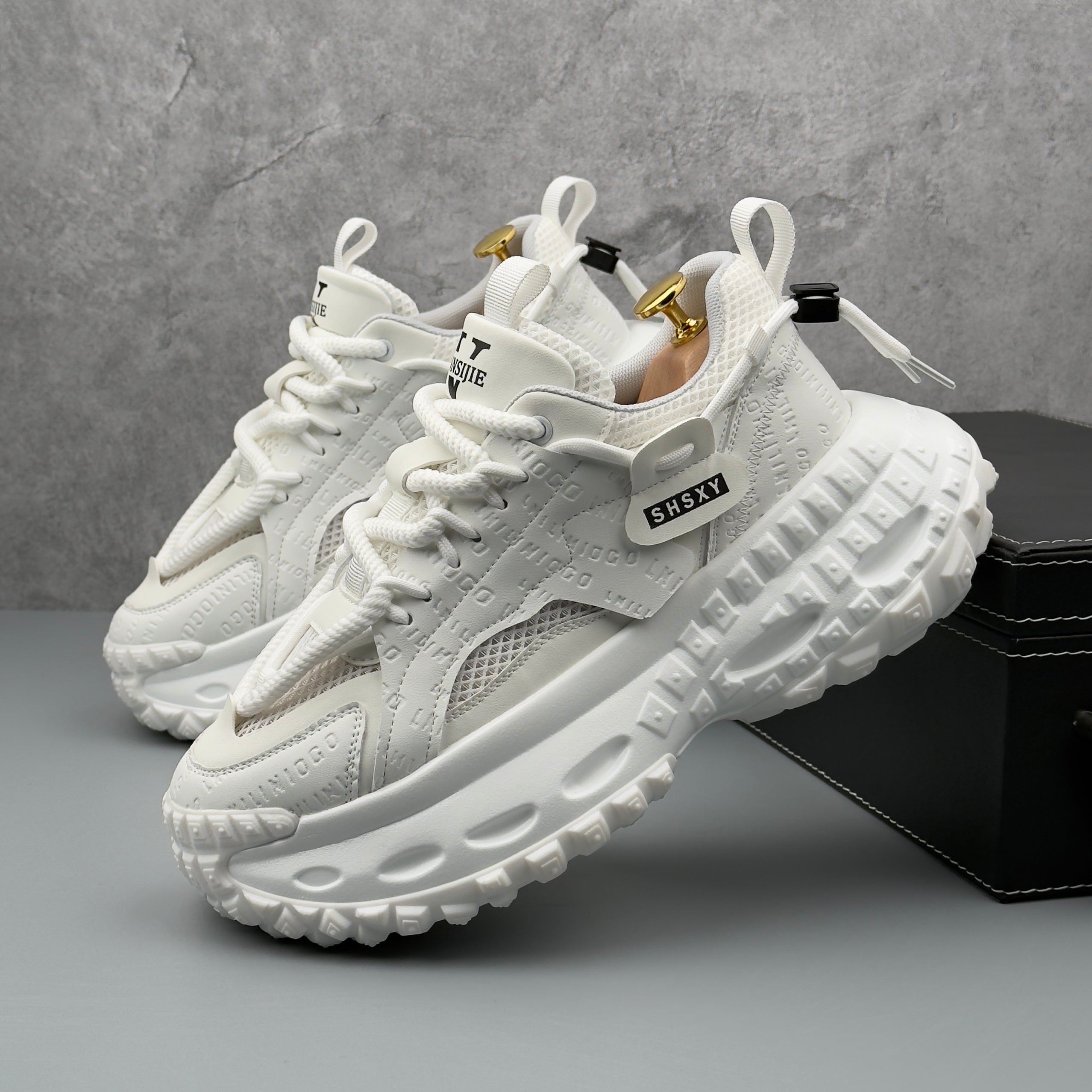 Hybriss SportWeave White– Sporty Dad Shoes