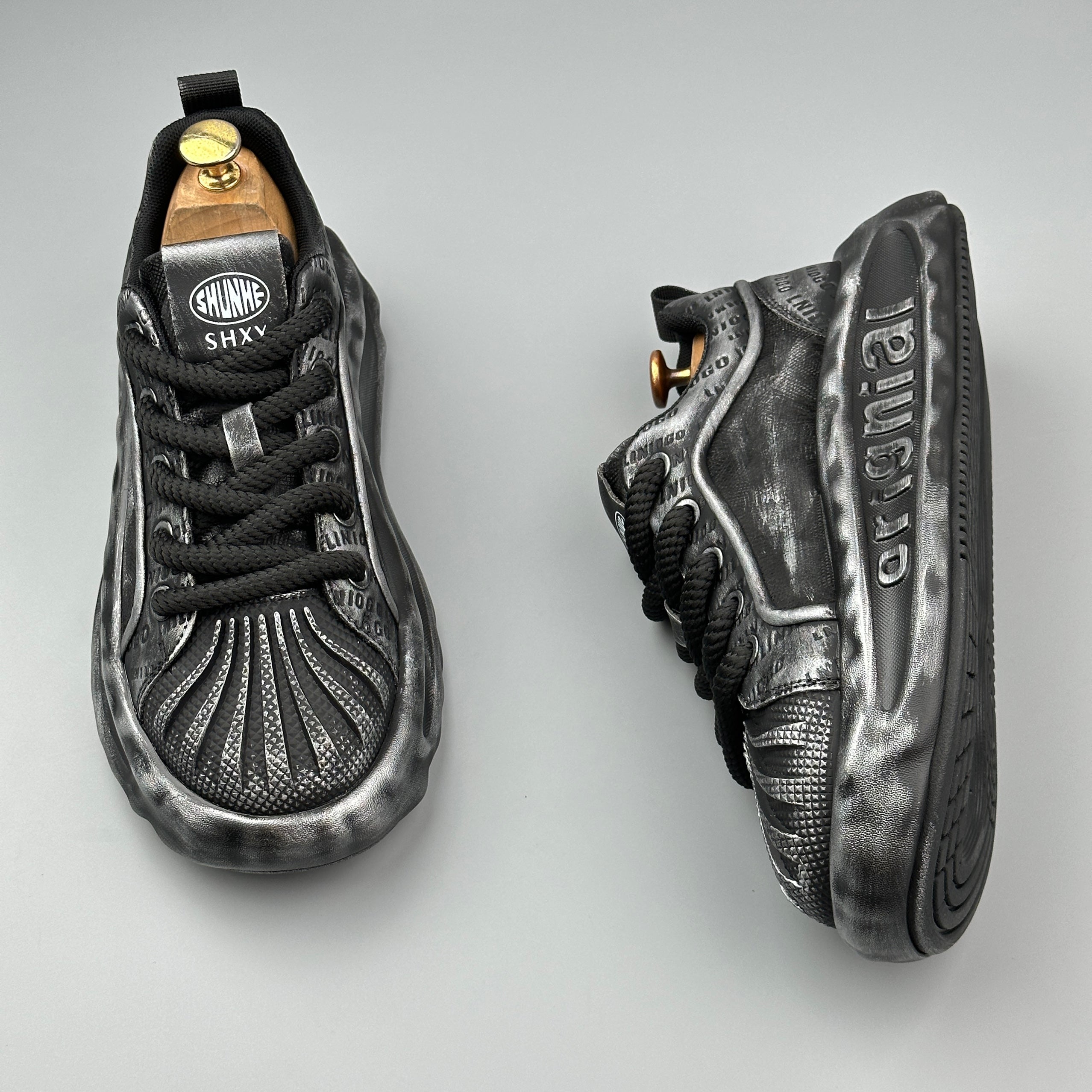 Hybriss RetroBreath Black– Youth Sports Casual Shoes