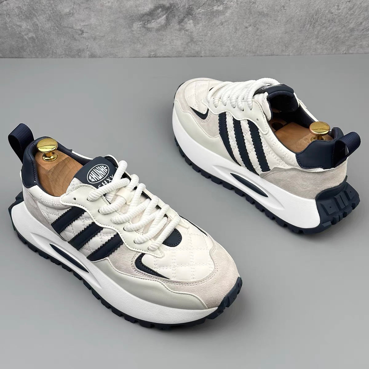 Hybriss SpliceCore White– Mikrofaserleder Sports & Casual Shoes