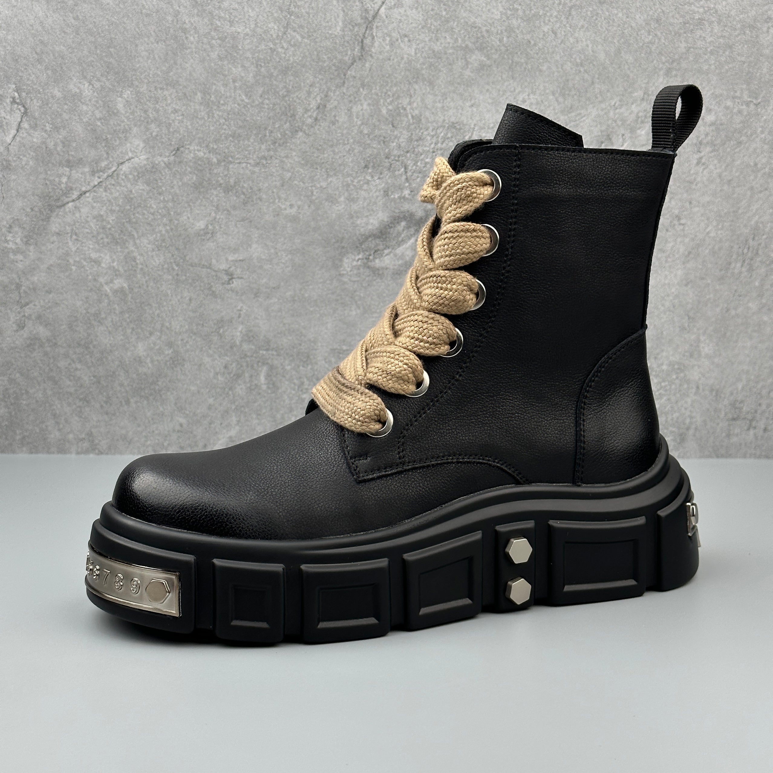 Hybriss Ironclad– Martin Boots with Rivet Detail