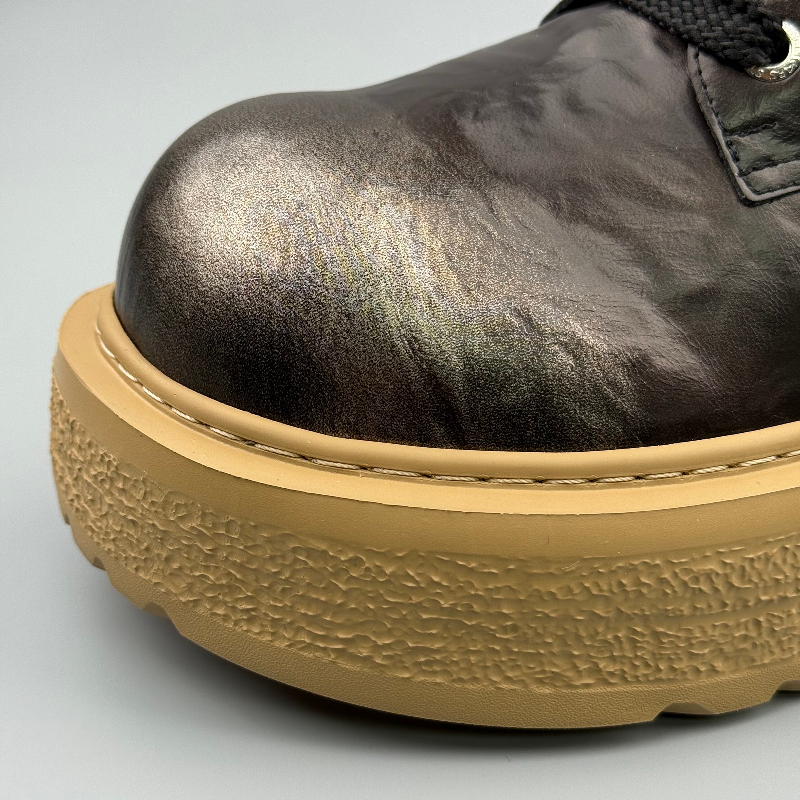 Hybriss MicroMartin Black– Short‑Tube Microfiber Leather Martin Boots