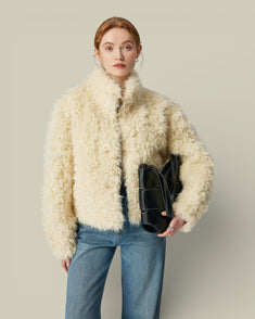 Hybriss "Elara" Industrial-Edge Eco-Fur Jacket