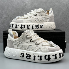 Hybriss SparkDenim White– Denim & Mikrofaserleder Sneakers