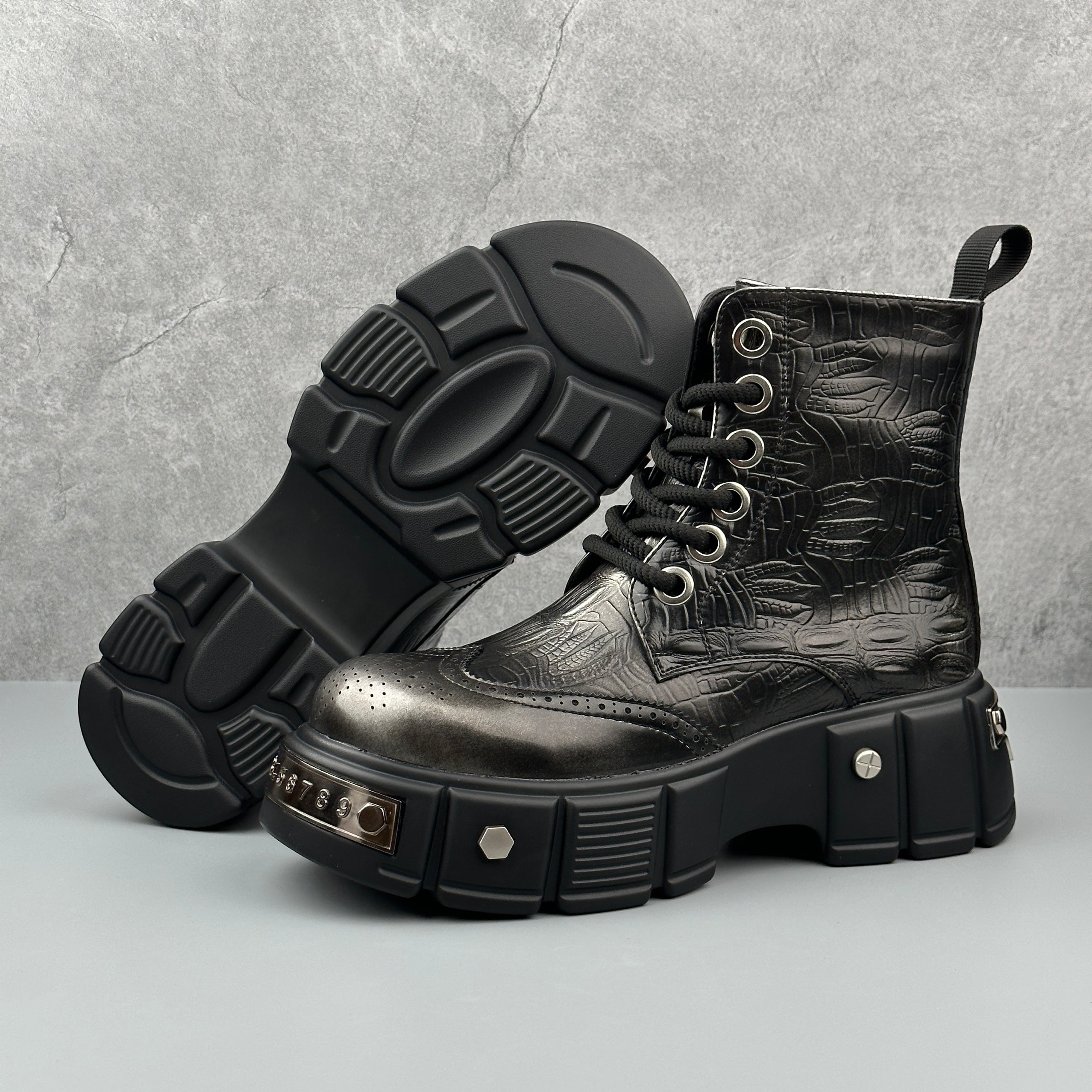 Hybriss Relic Vintage silver– Punk Martin Boots