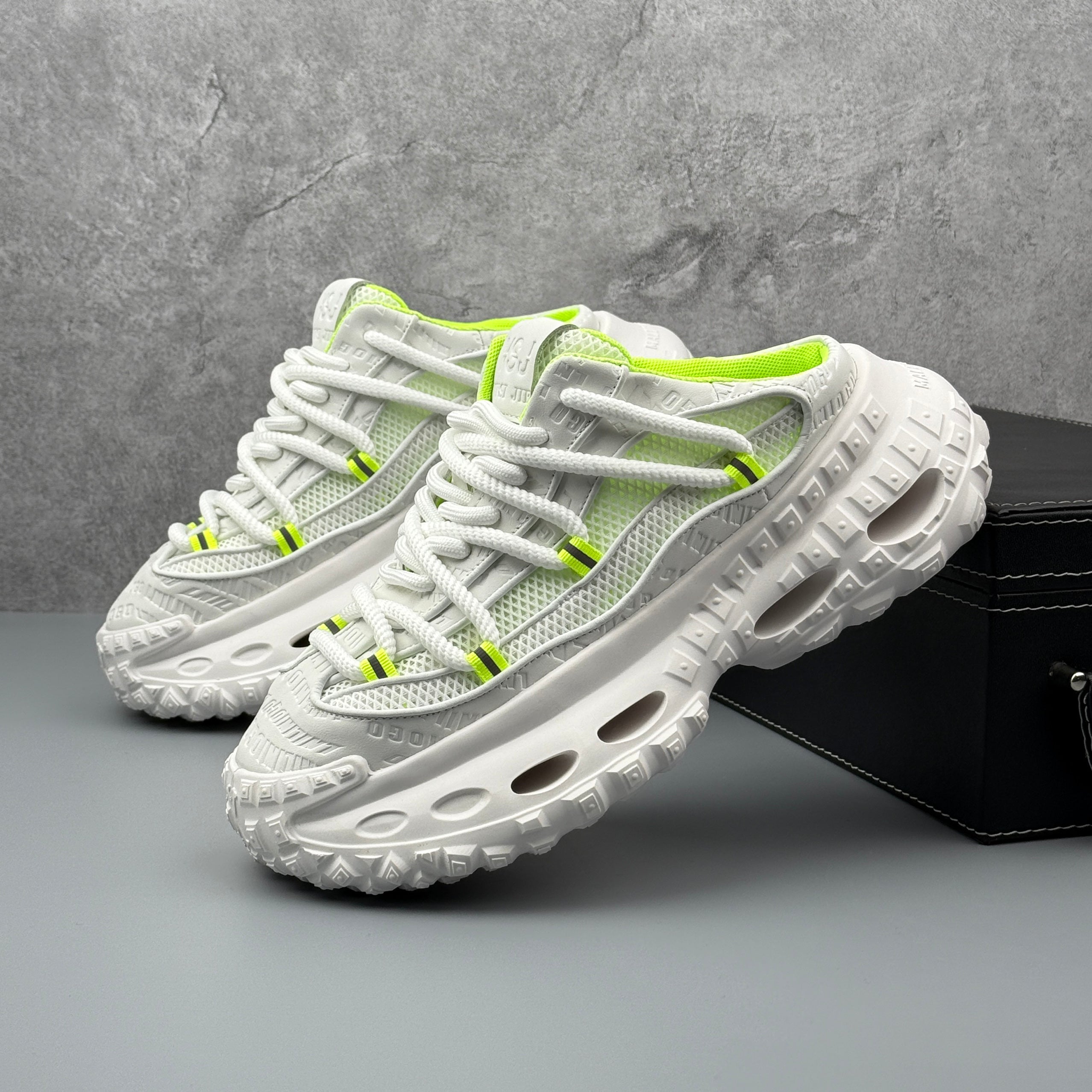 Hybriss SummerPlain White– PU & Mischmaterial Casual Shoes