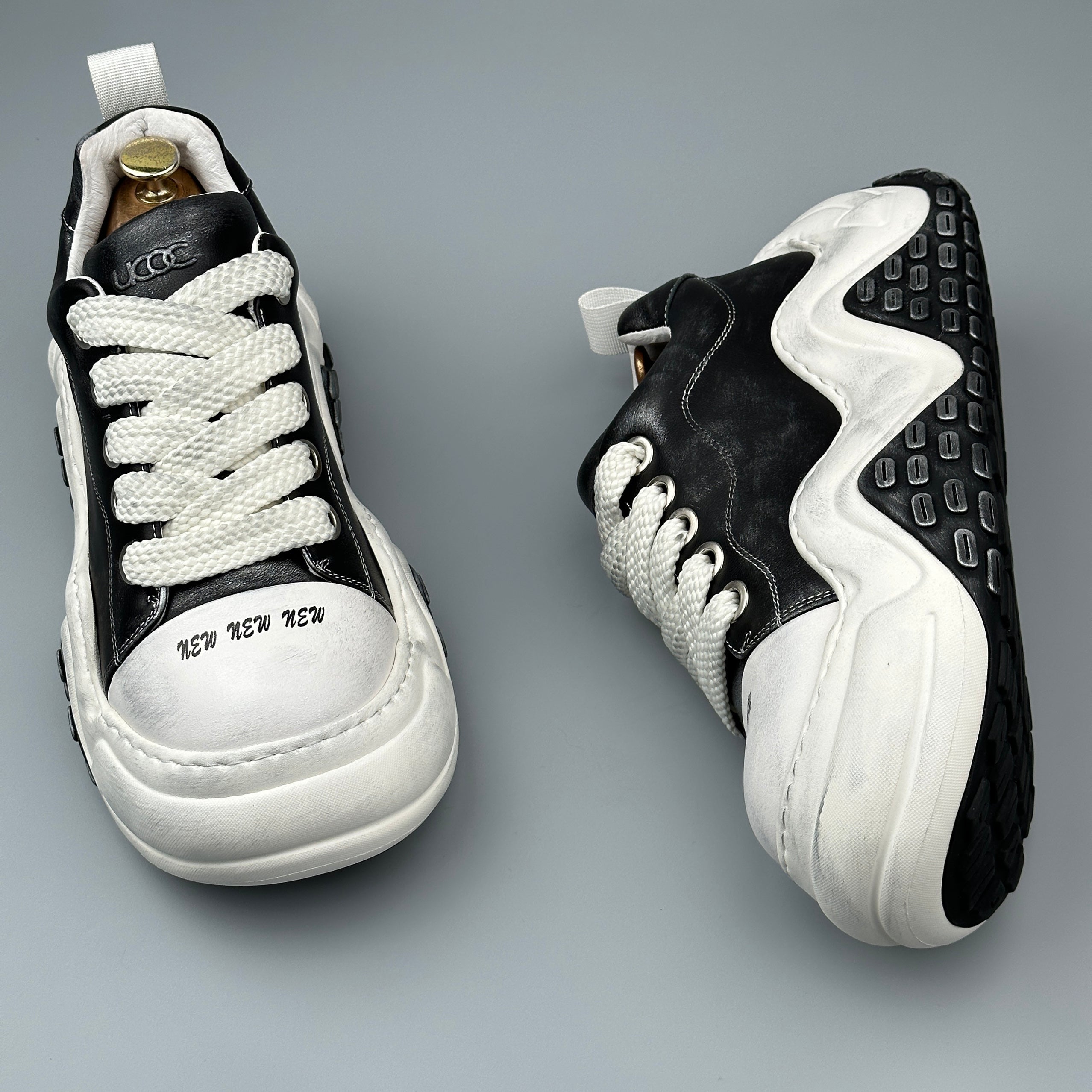 Hybriss HeritageLift Black– Old-Style Dad Shoes