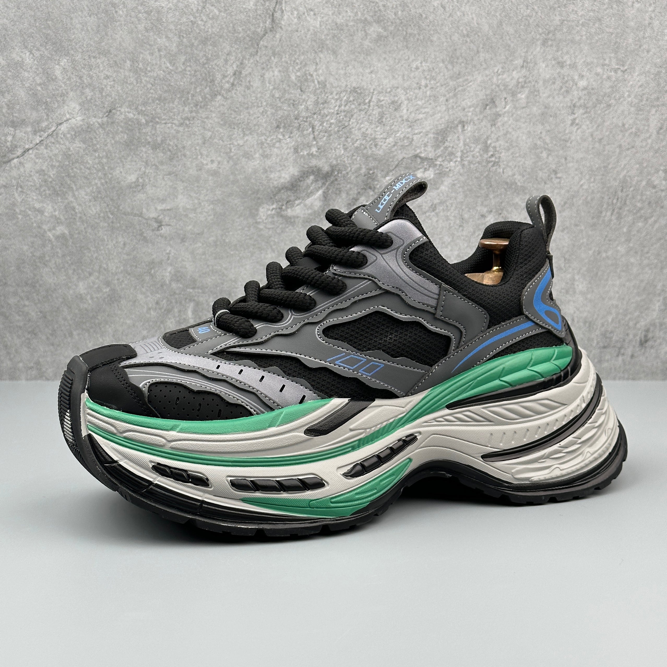 Hybriss ElevateMesh Black Green– Youth Dad Shoes