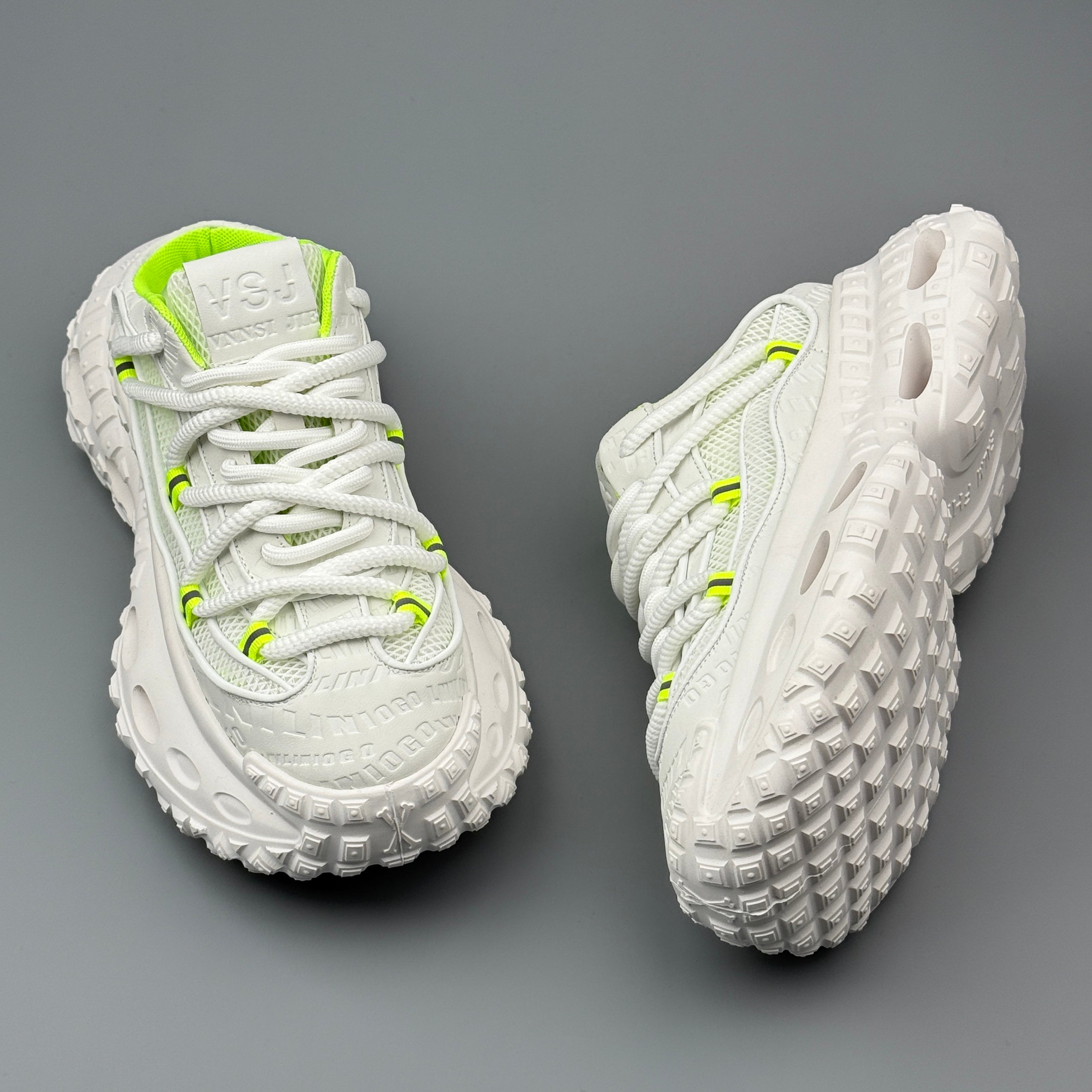 Hybriss SummerPlain White– PU & Mischmaterial Casual Shoes