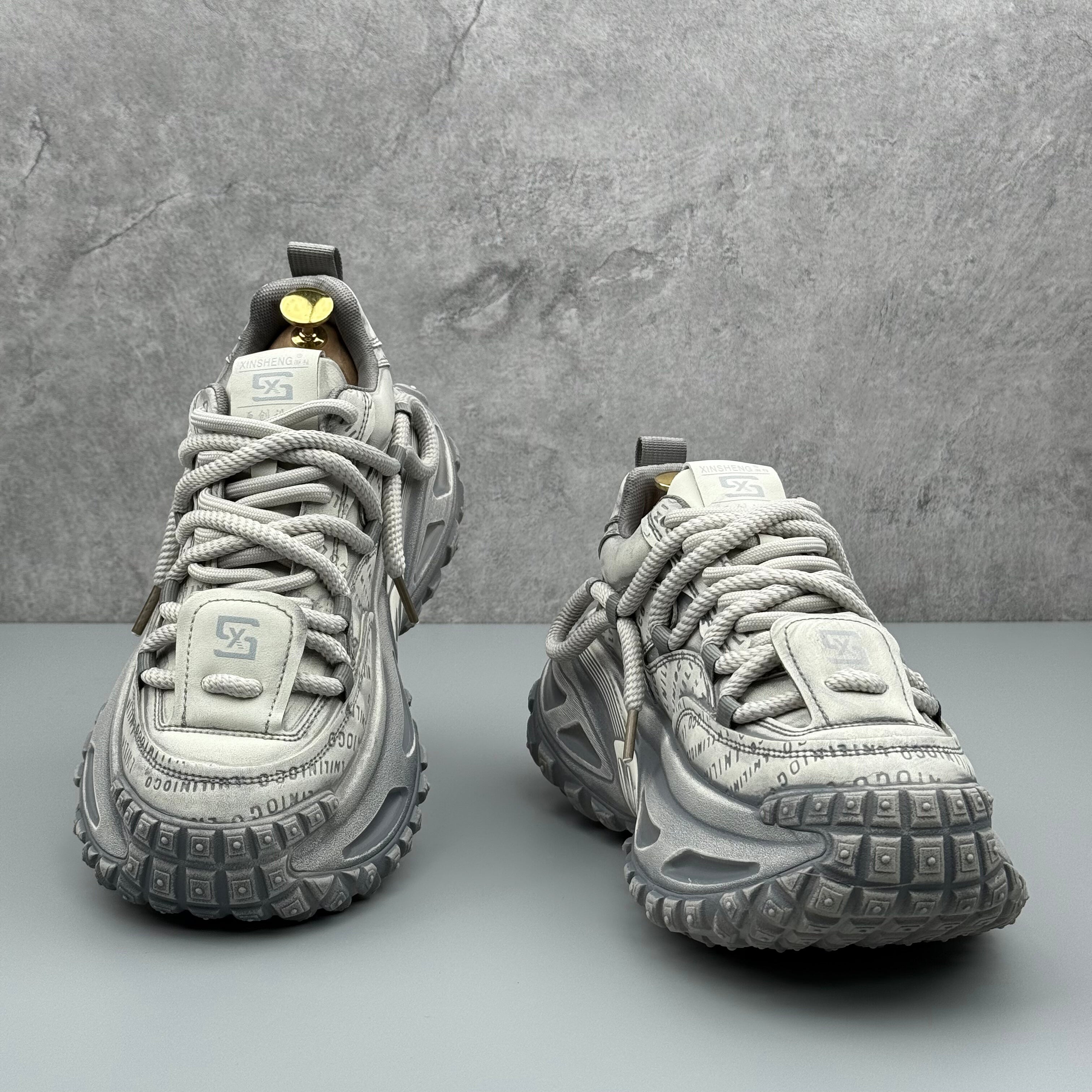 Hybriss CrossRetro White Gray– Retro Dad Shoes