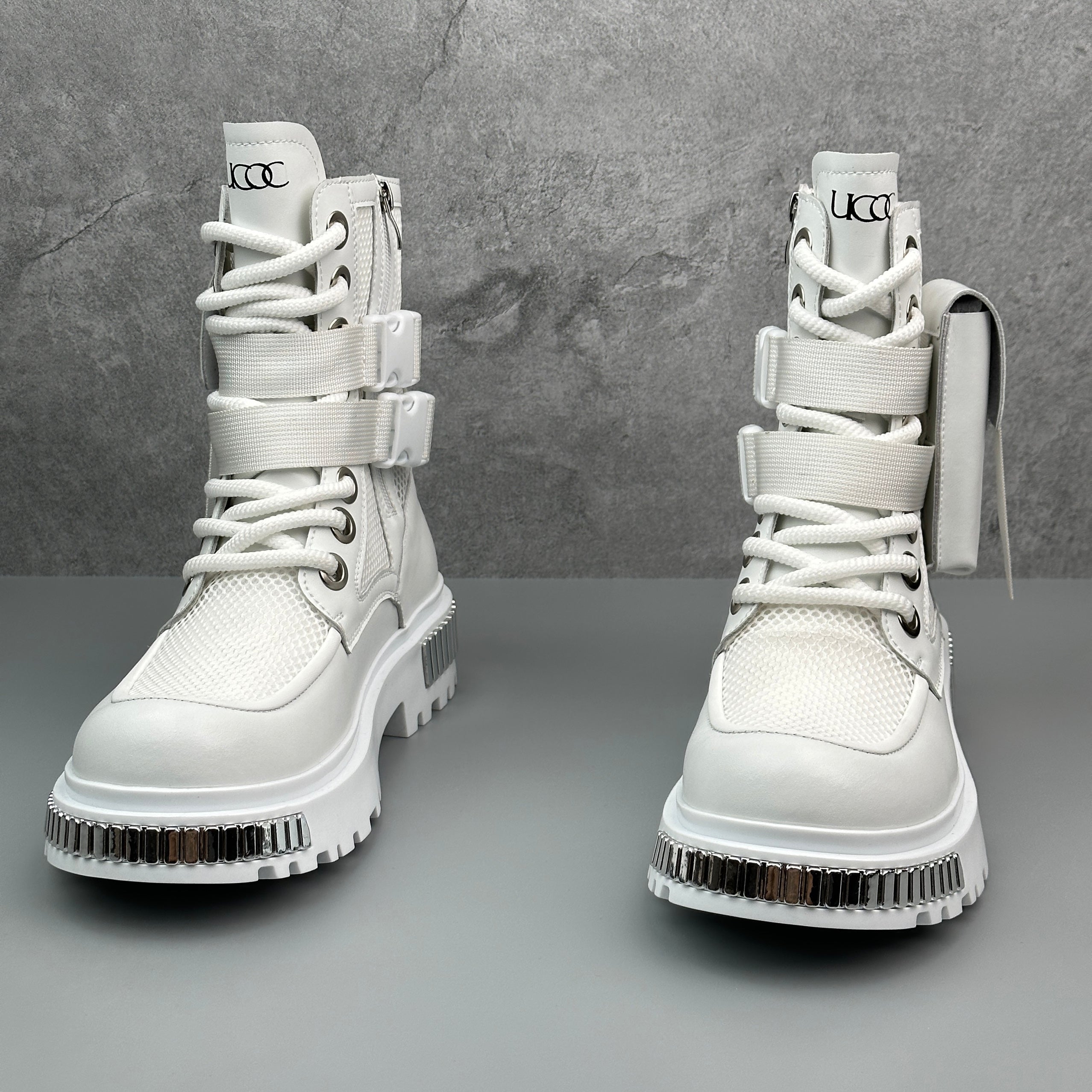 Hybriss Glint– Martin Boots with Shiny Details