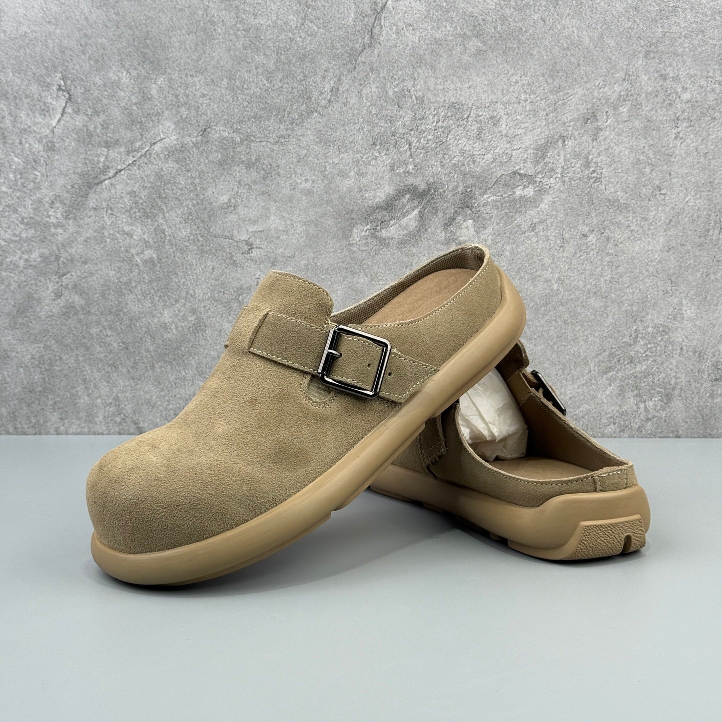Hybriss Low-Profile Pastel Suede Slip-On Mule