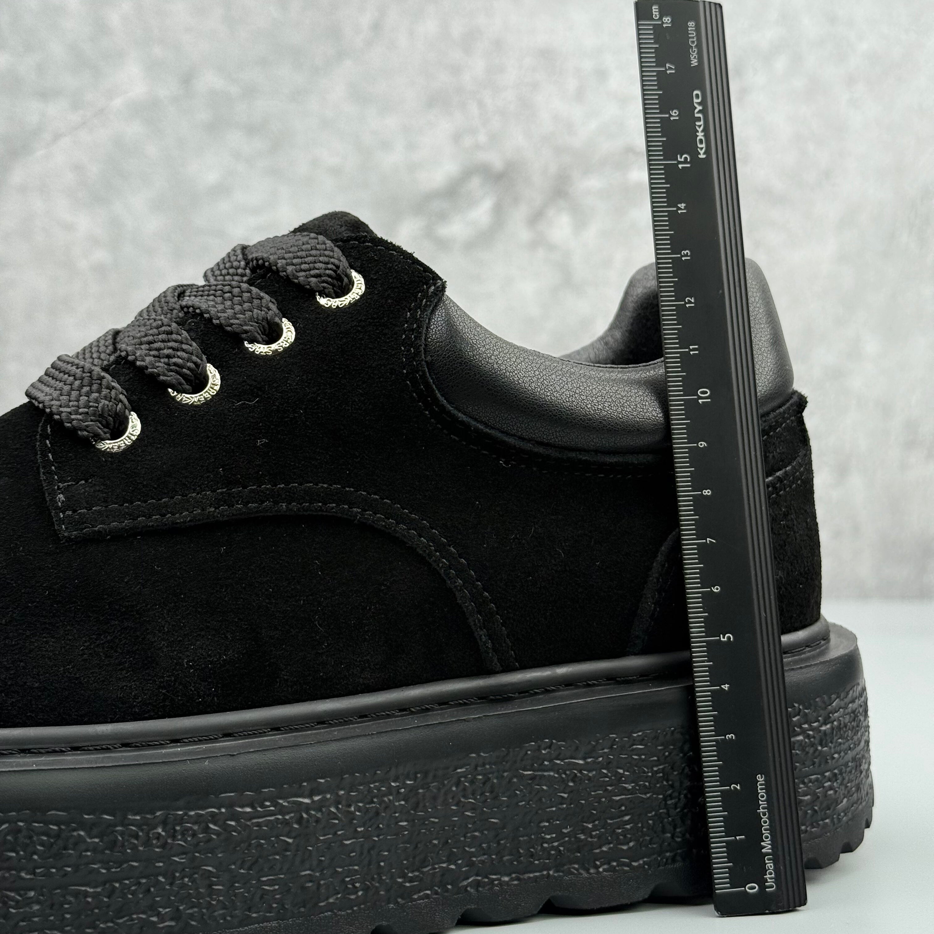 Hybriss NubuckMartin Black– Short‑Tube Nubuck Leather Martin Boots