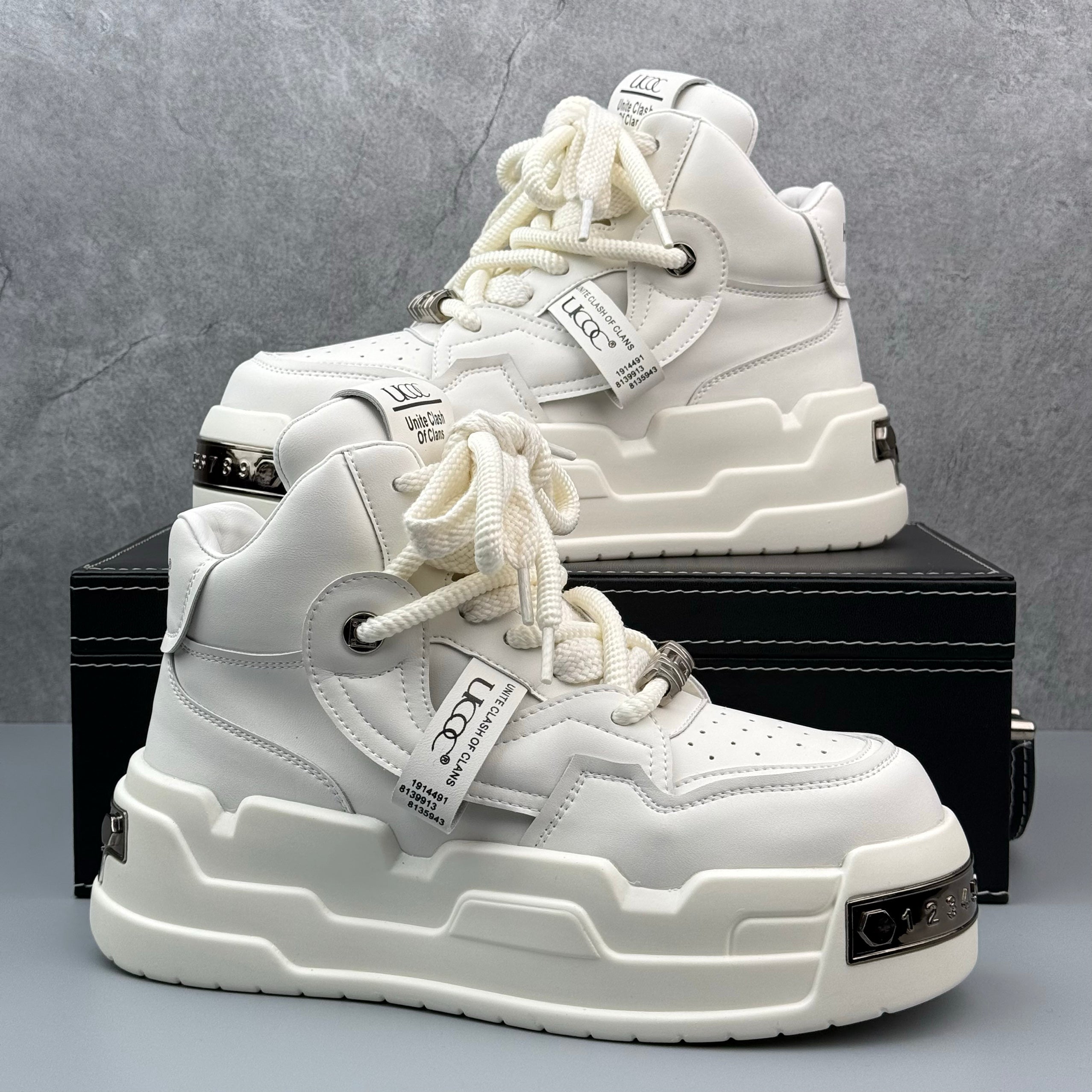 Hybriss PigskinCore White– Mikrofaserleder White Shoes