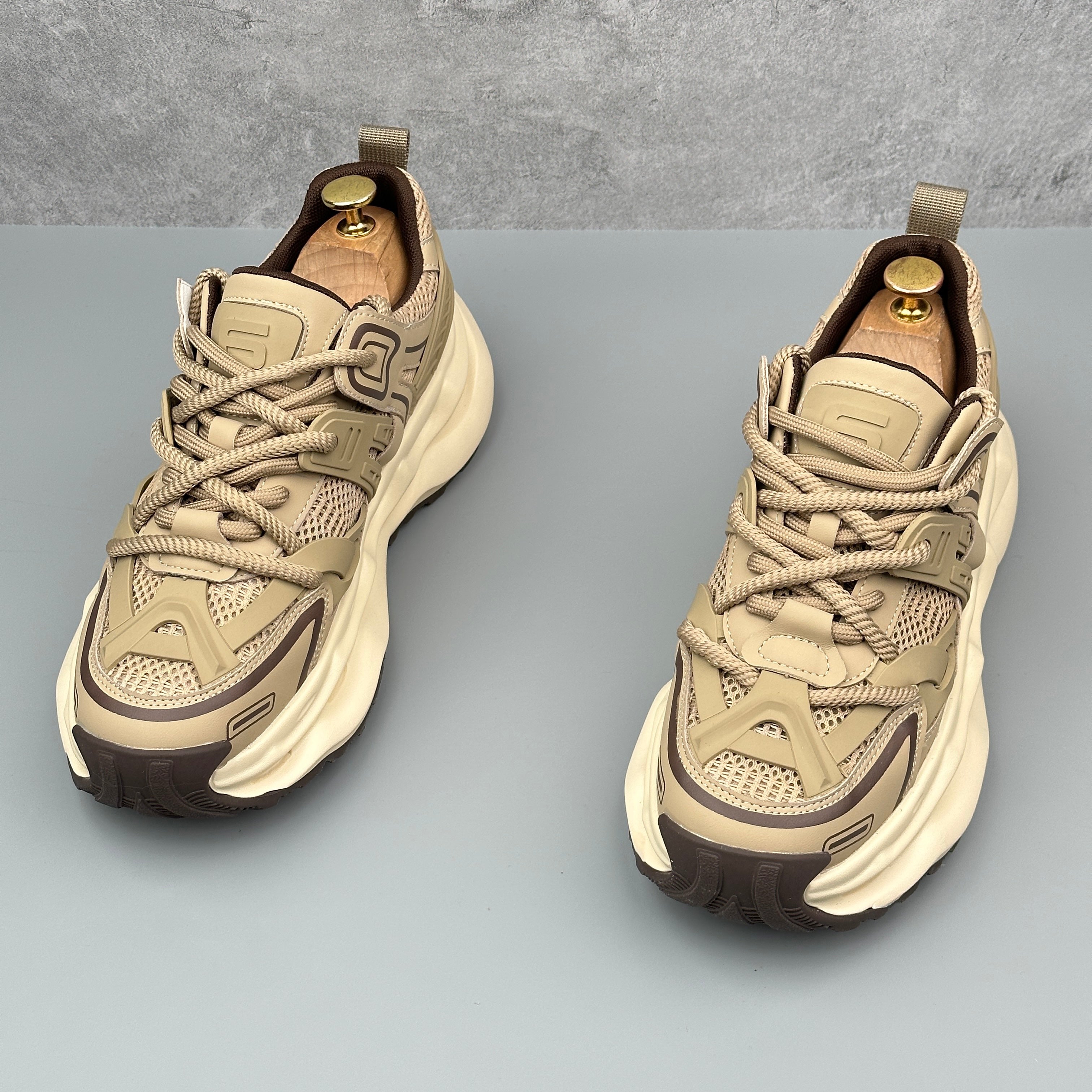 Hybriss Cabuncci WeaveCore Khaki– Youth Retro Dad Shoes