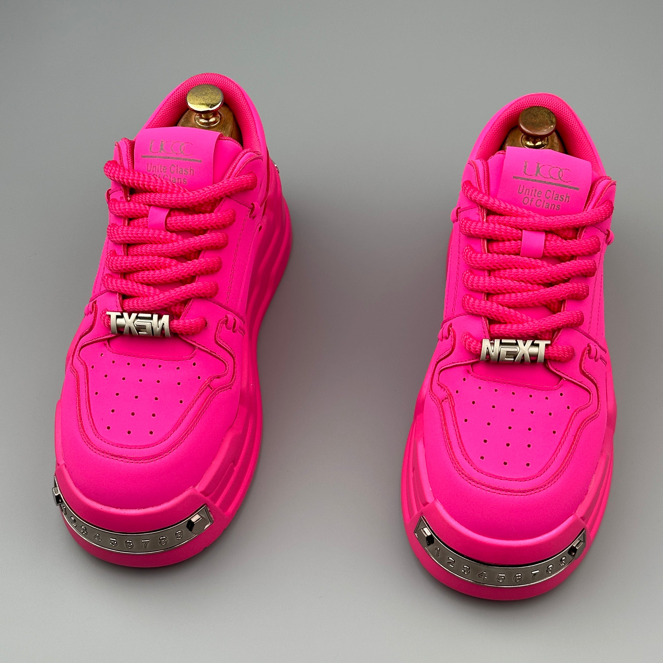 Hybriss MetalCore Pink– Microfiber Leather Sneakers