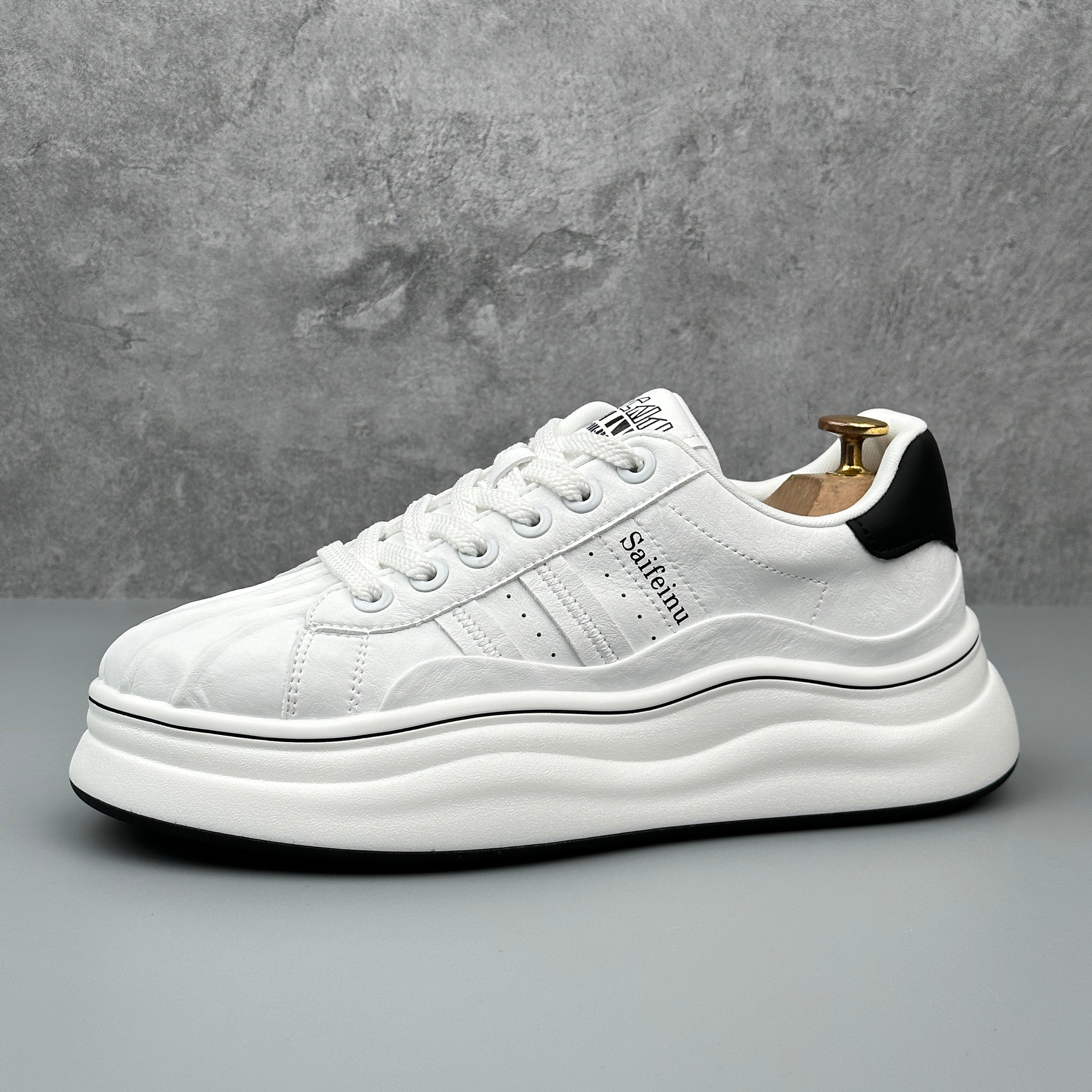 Hybriss SpliceKorea Black White– Mikrofaserleder White Shoes