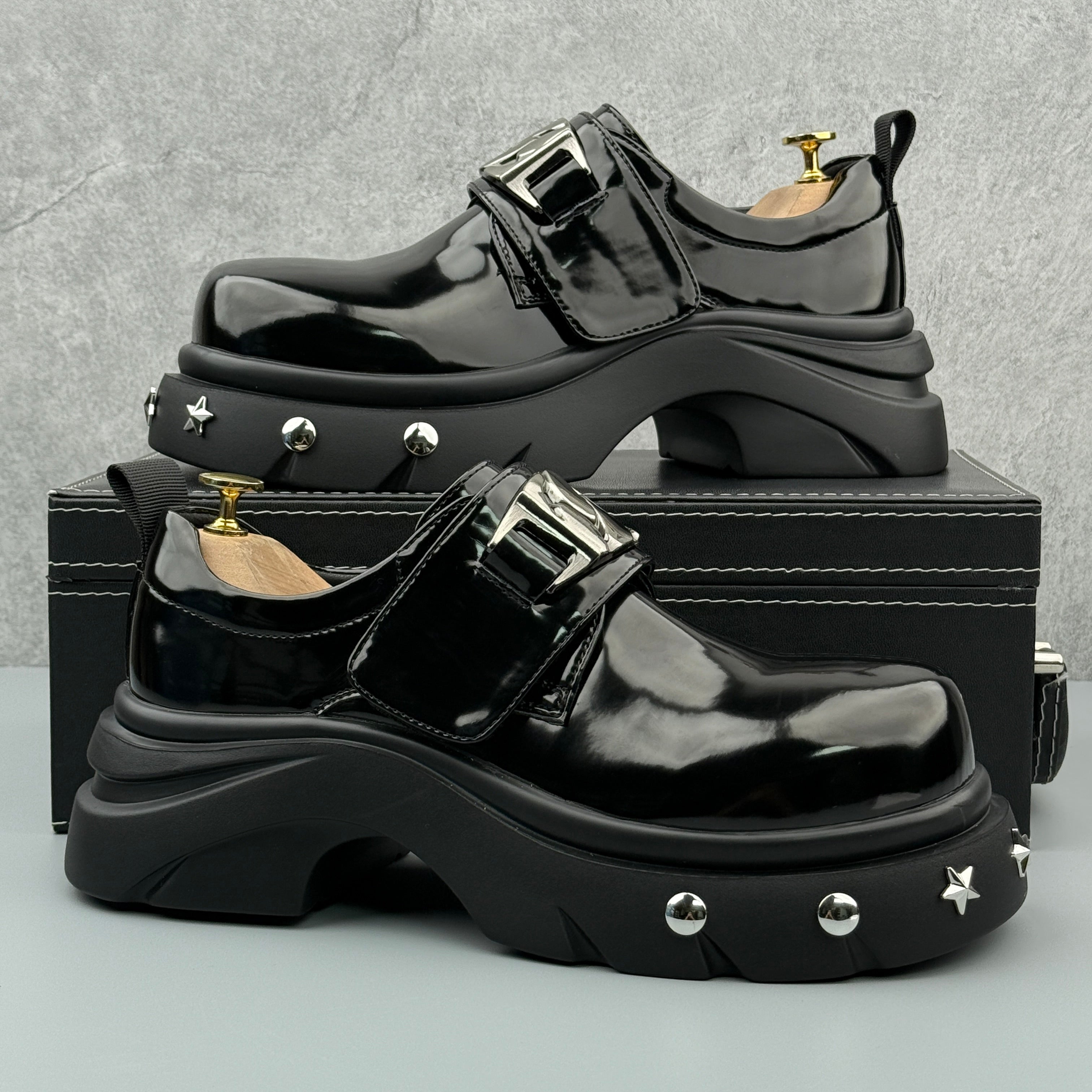 Hybriss Ironcrest Black (slip-on)– British Casual Leather Shoes