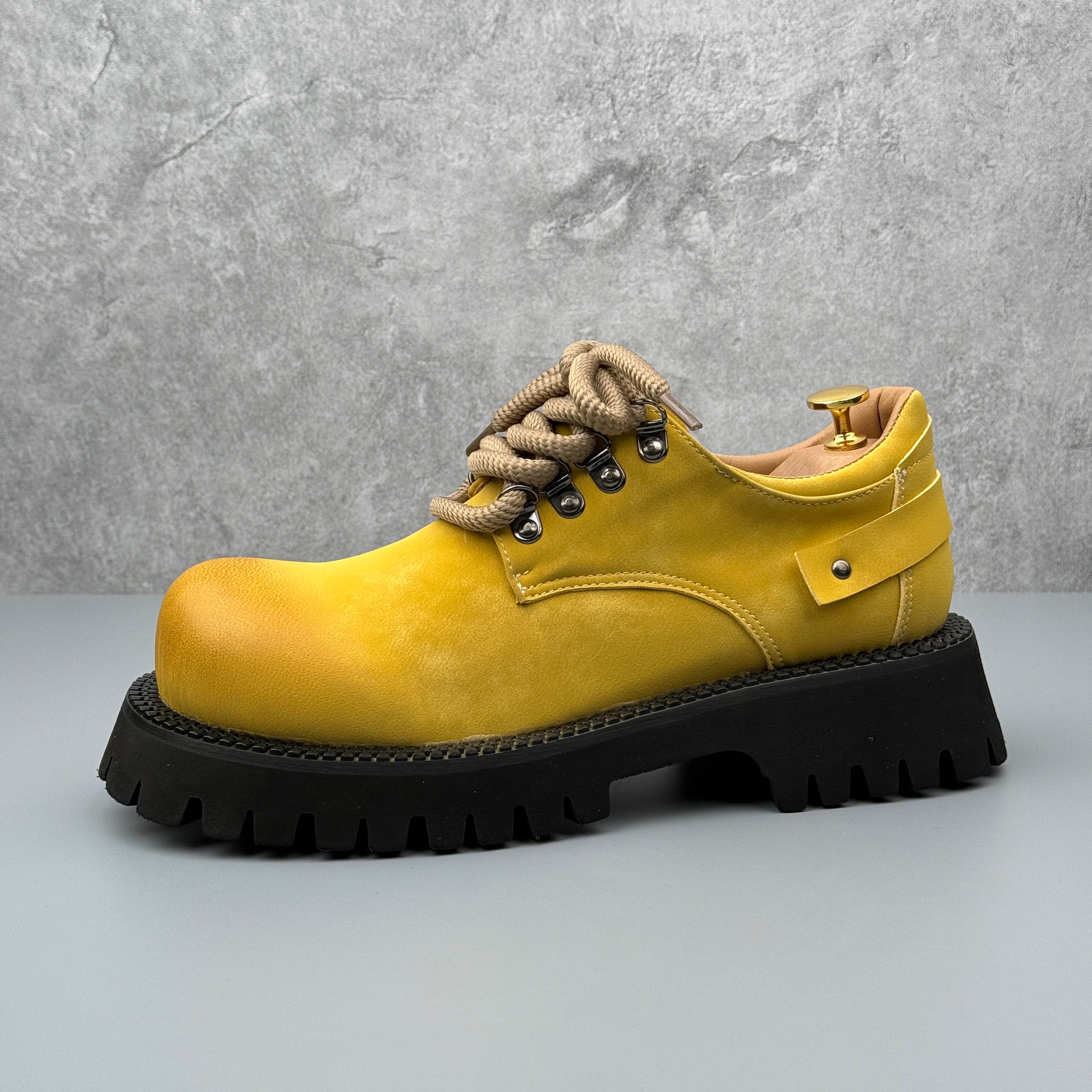Hybriss Flux Yellow– Color Blocking Cargo Shoes
