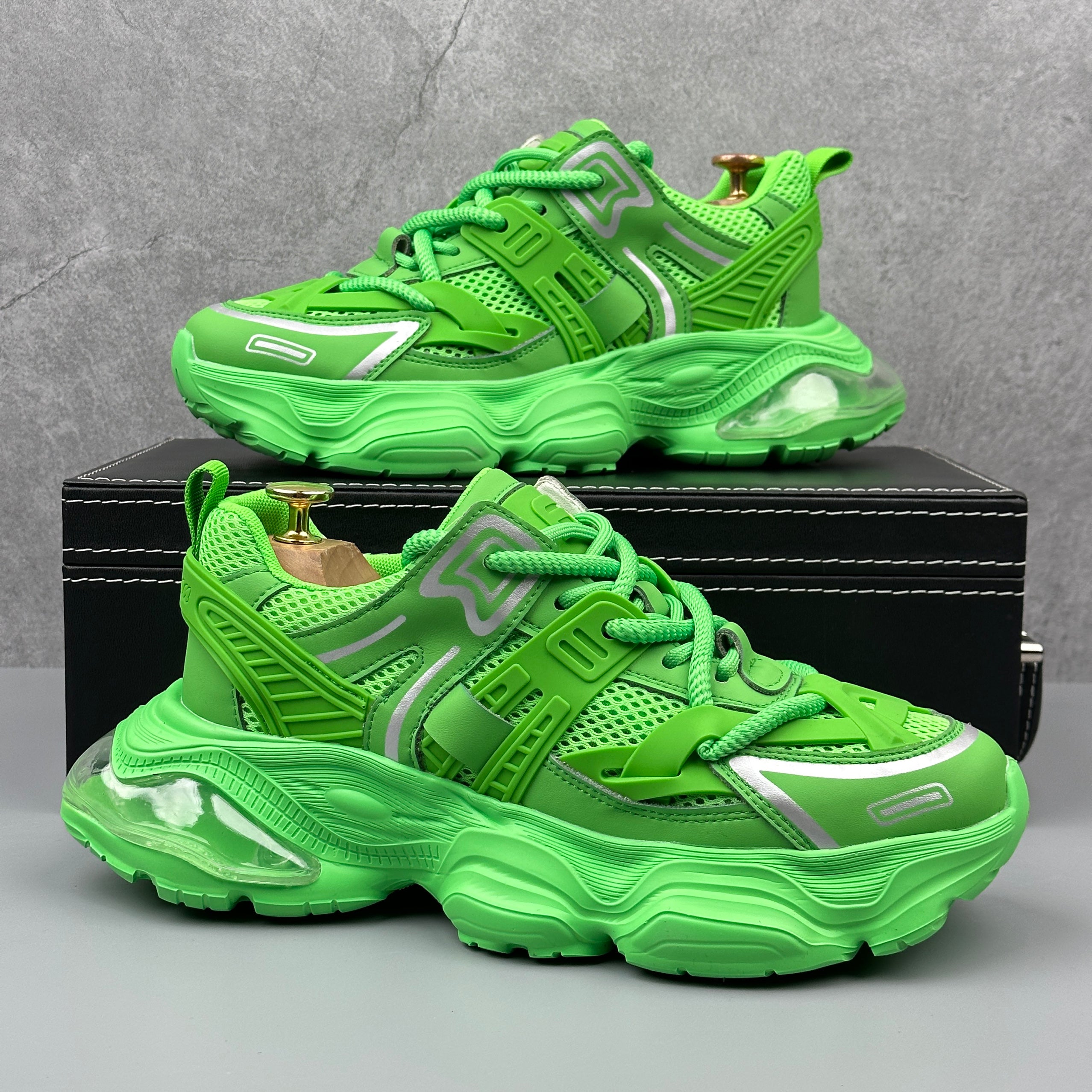 Hybriss DailyStitchFlex Green– Casual Dad Shoes