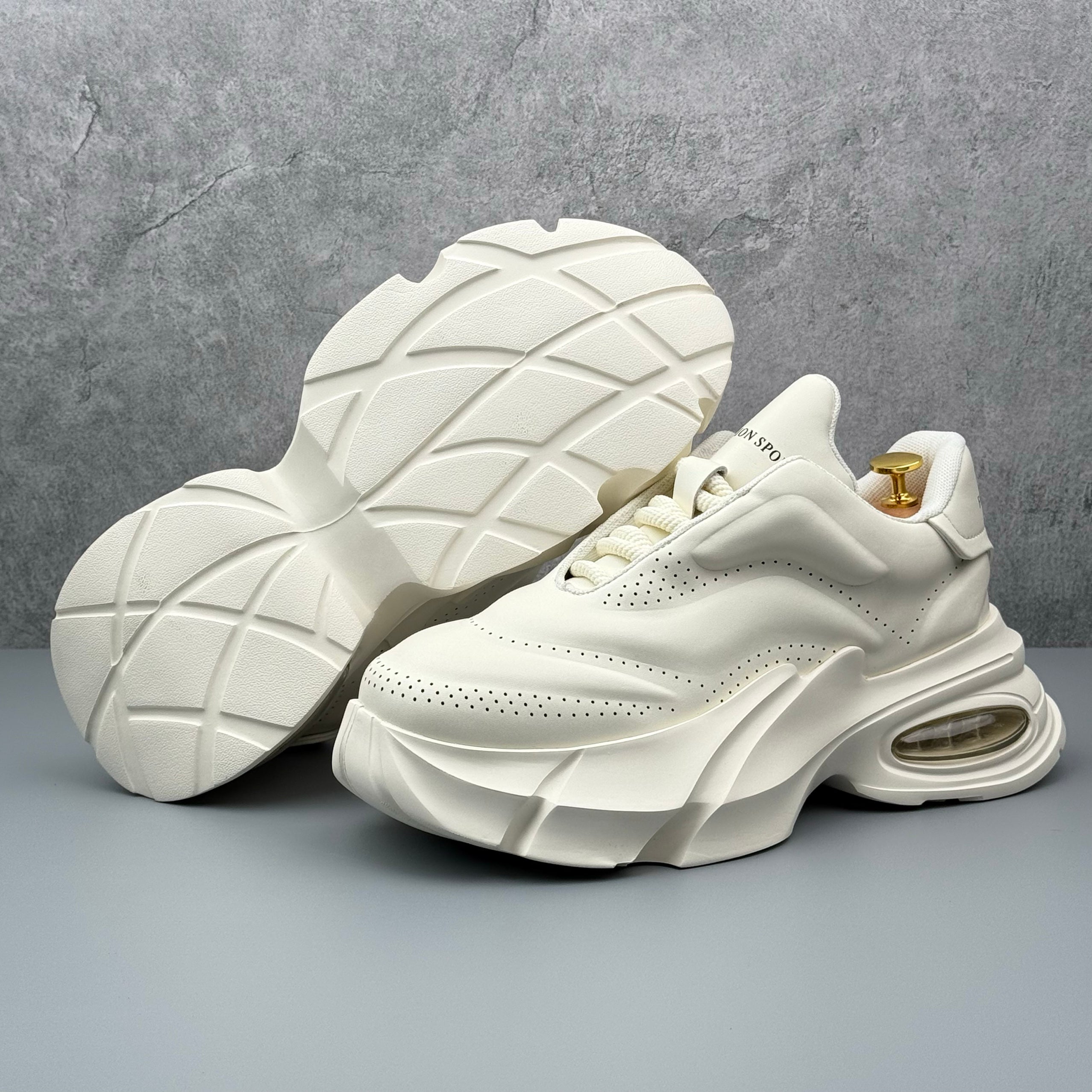Hybriss MetroMicro Off-White– Microfiber Sporty Casual Shoes