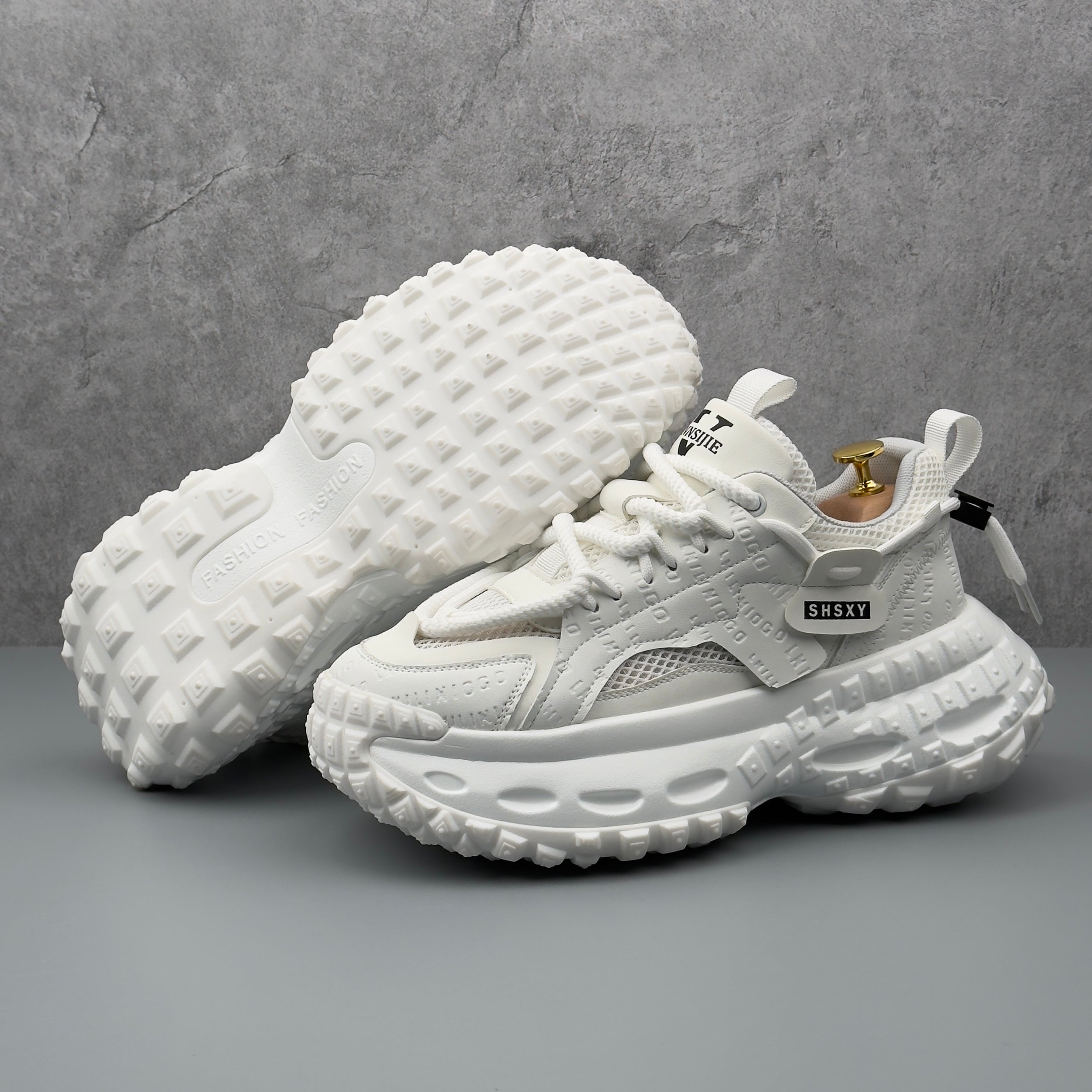 Hybriss SportWeave White– Sporty Dad Shoes