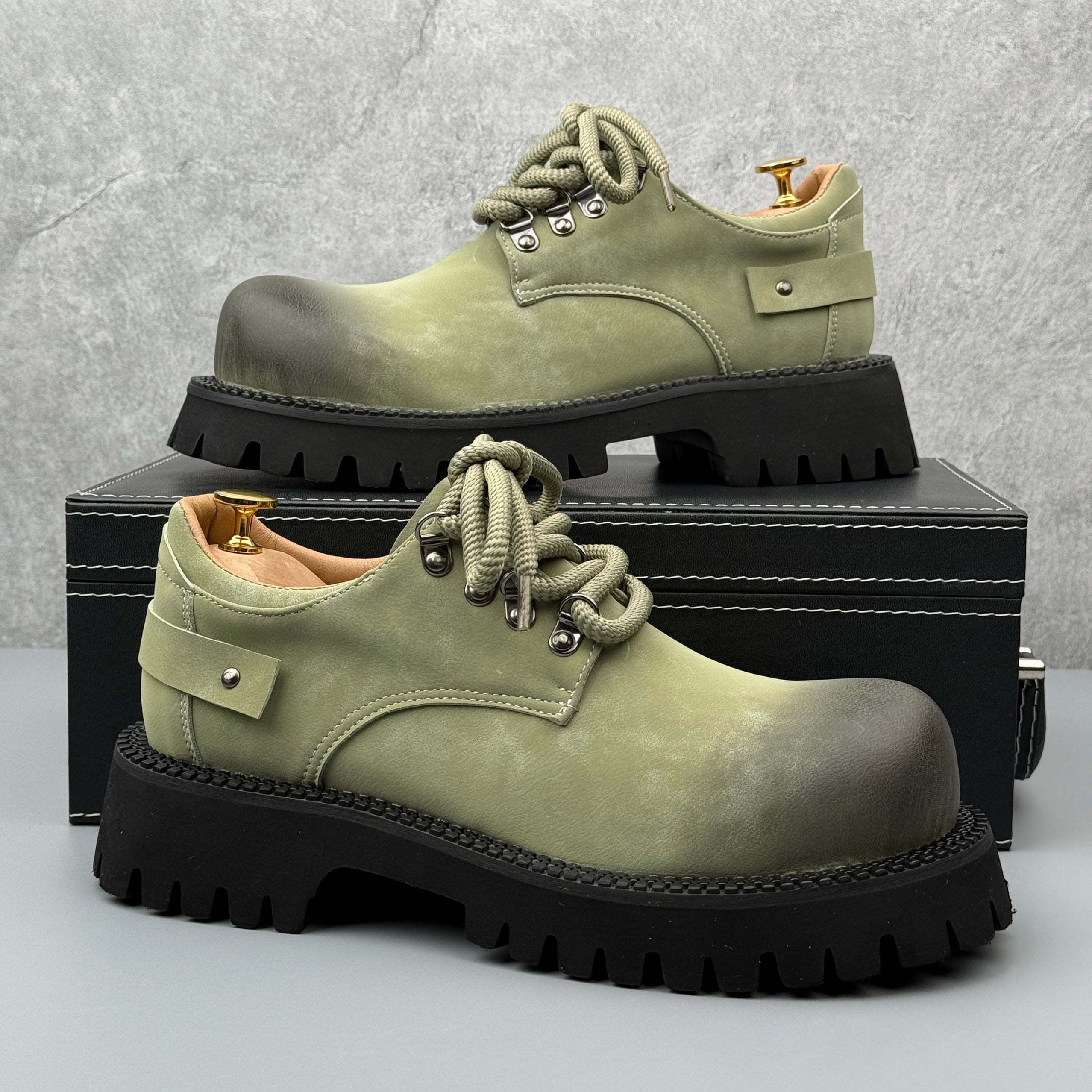 Hybriss Flux Green– Color Blocking Cargo Shoes