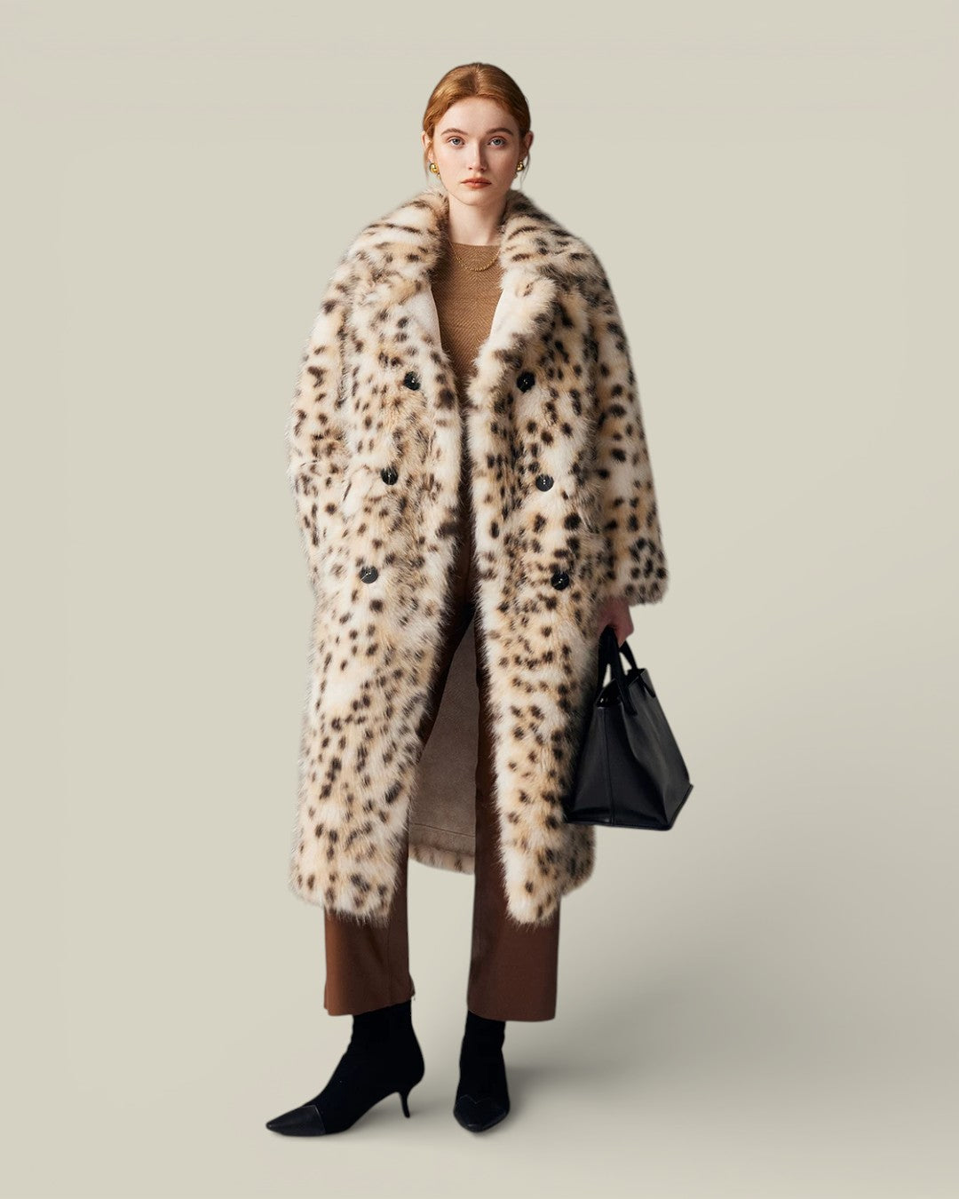 Hybriss "Wild Legacy" Leopard Faux-Fur Coat