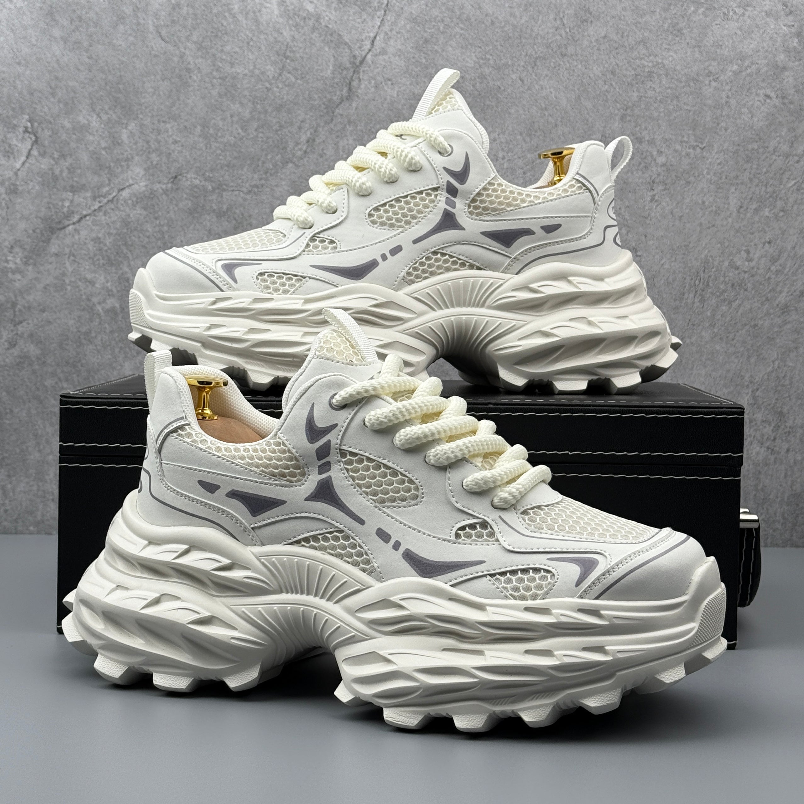 Hybriss ElevateCore White– Youth Casual Dad Shoes