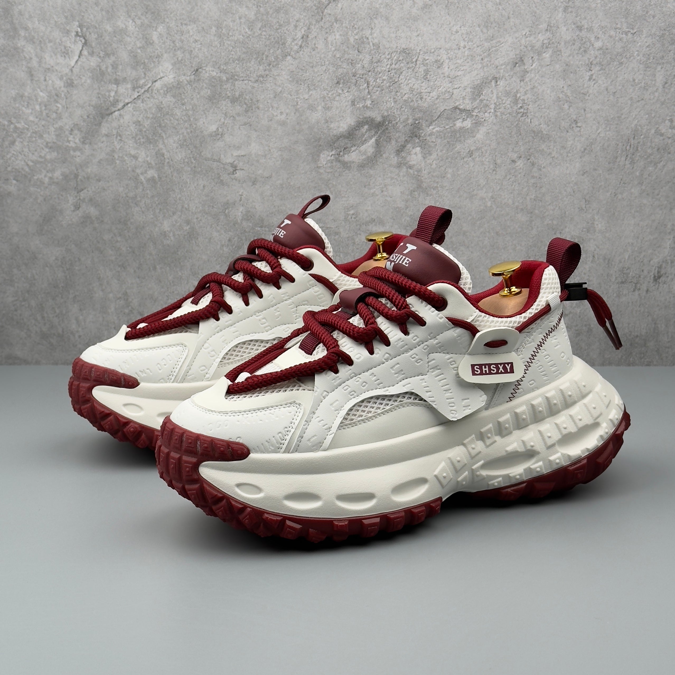 Hybriss SportWeave White Red– Sporty Dad Shoes