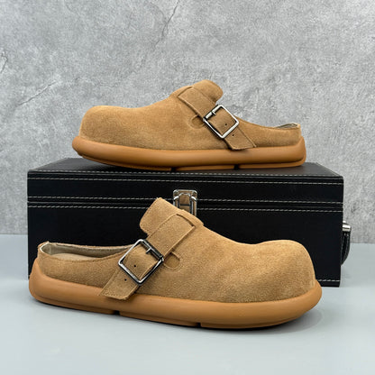 Hybriss Low-Profile Pastel Suede Slip-On Mule